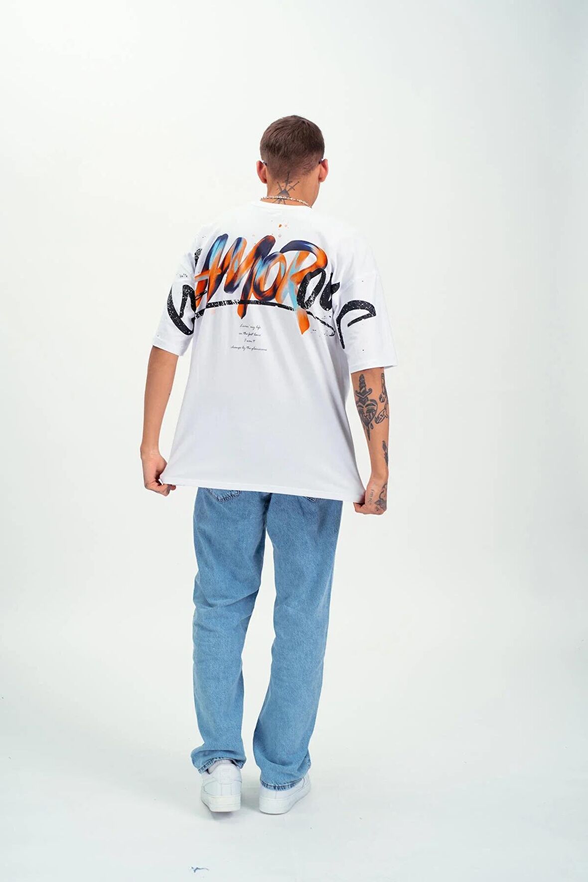 respire erkek oversize street t-shirt