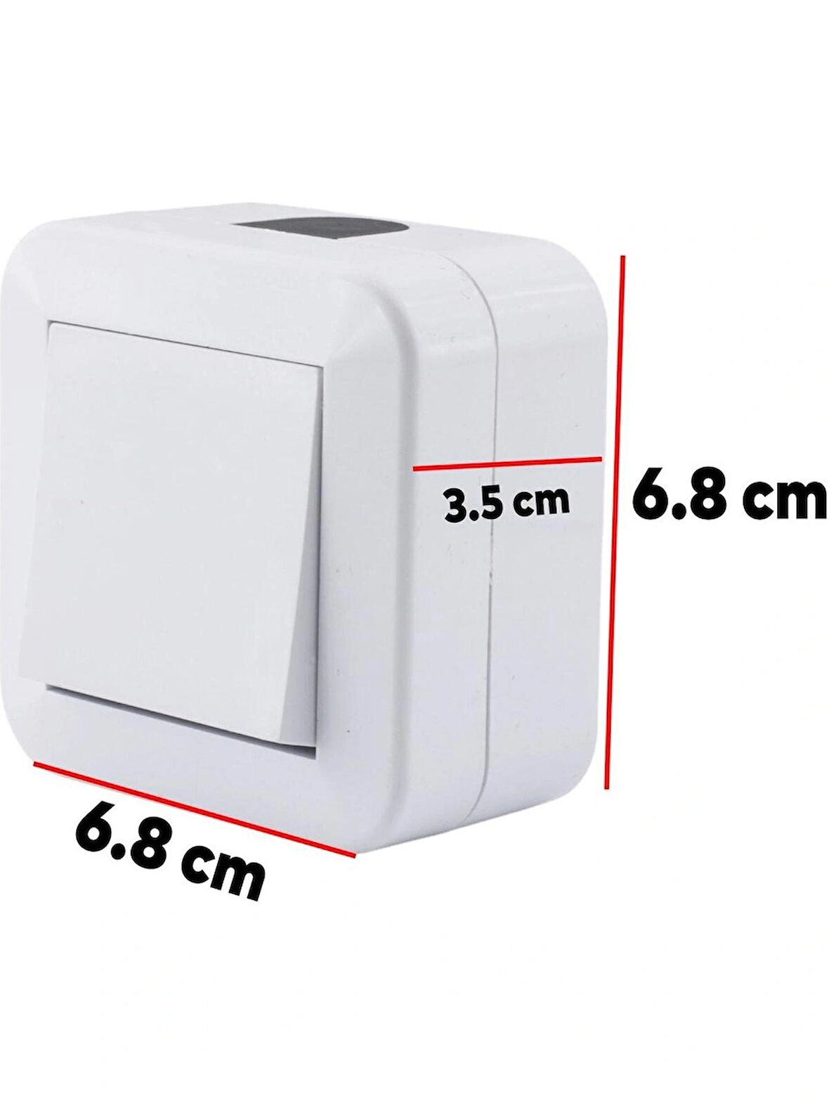 Erplast Sıva Üstü Anahtar Düğme Nemliyer İP44 Elektrik Anahtar Priz (Kablosuz)