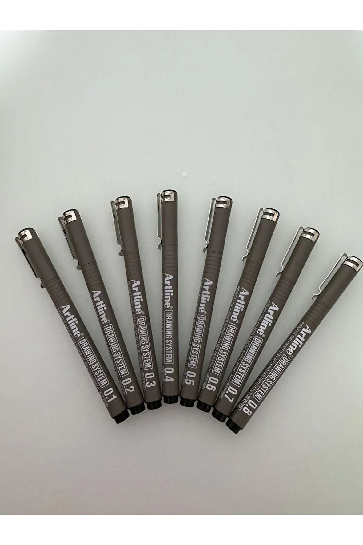 Çizim Kalemi 0.1 - 0.2 - 0.3 - 0.4 - 0.5 - 0.6 - 0.7 - 0.8 MM Siyah (8 adet)