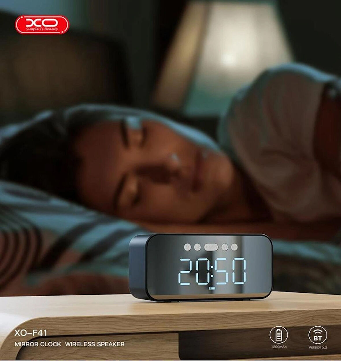 Çok Fonksiyonlu Akıllı Ayna Saat F41,bluetooth 5.3 Hoparlör,fm Radyo,alarm