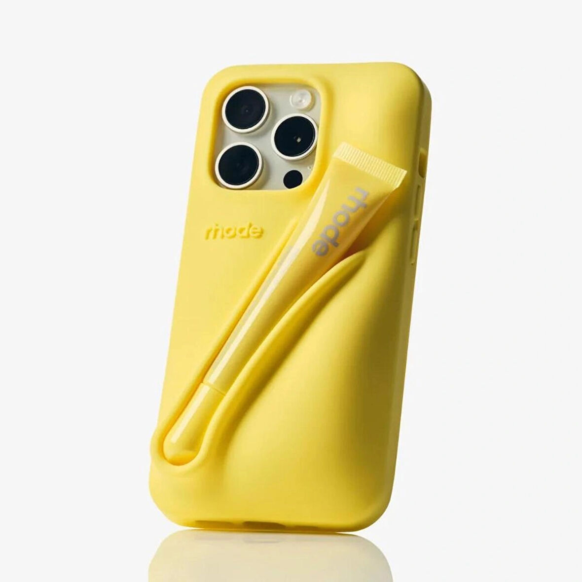 iPhone 14 Pro Max Uyumlu “ Cam Hediye “ Rhode Summer Premium Silikon Lip Case Telefon Kılıfı + Ruj
