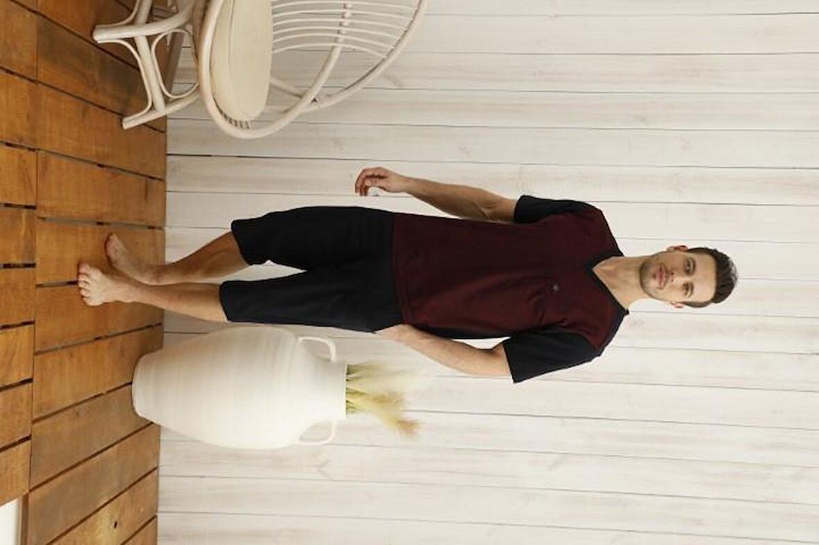 Kly V Yaka Kapri Erkek Pijama Takım 9038 