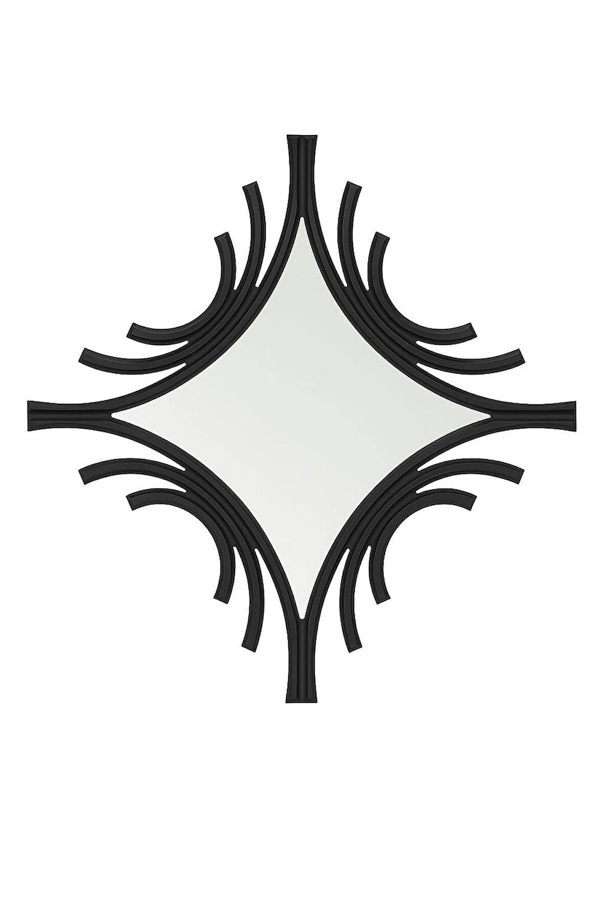 Dekoratif Çerçeveli Duvar Aynası Antrasit