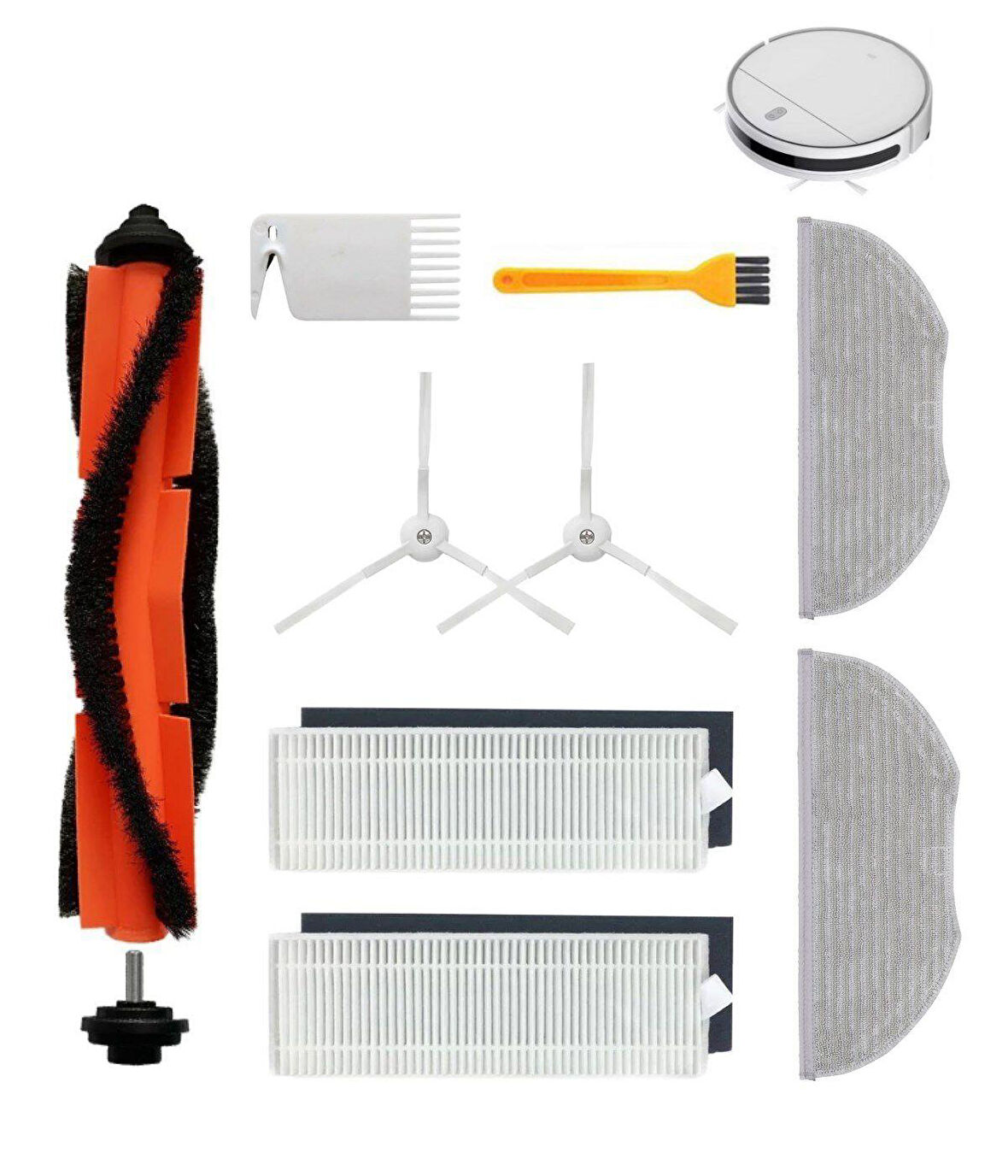 Xiaomi Essential MJSTG1 Uyumlu Yedek Fırça Hepa Filtre Mop Seti-9 Parça