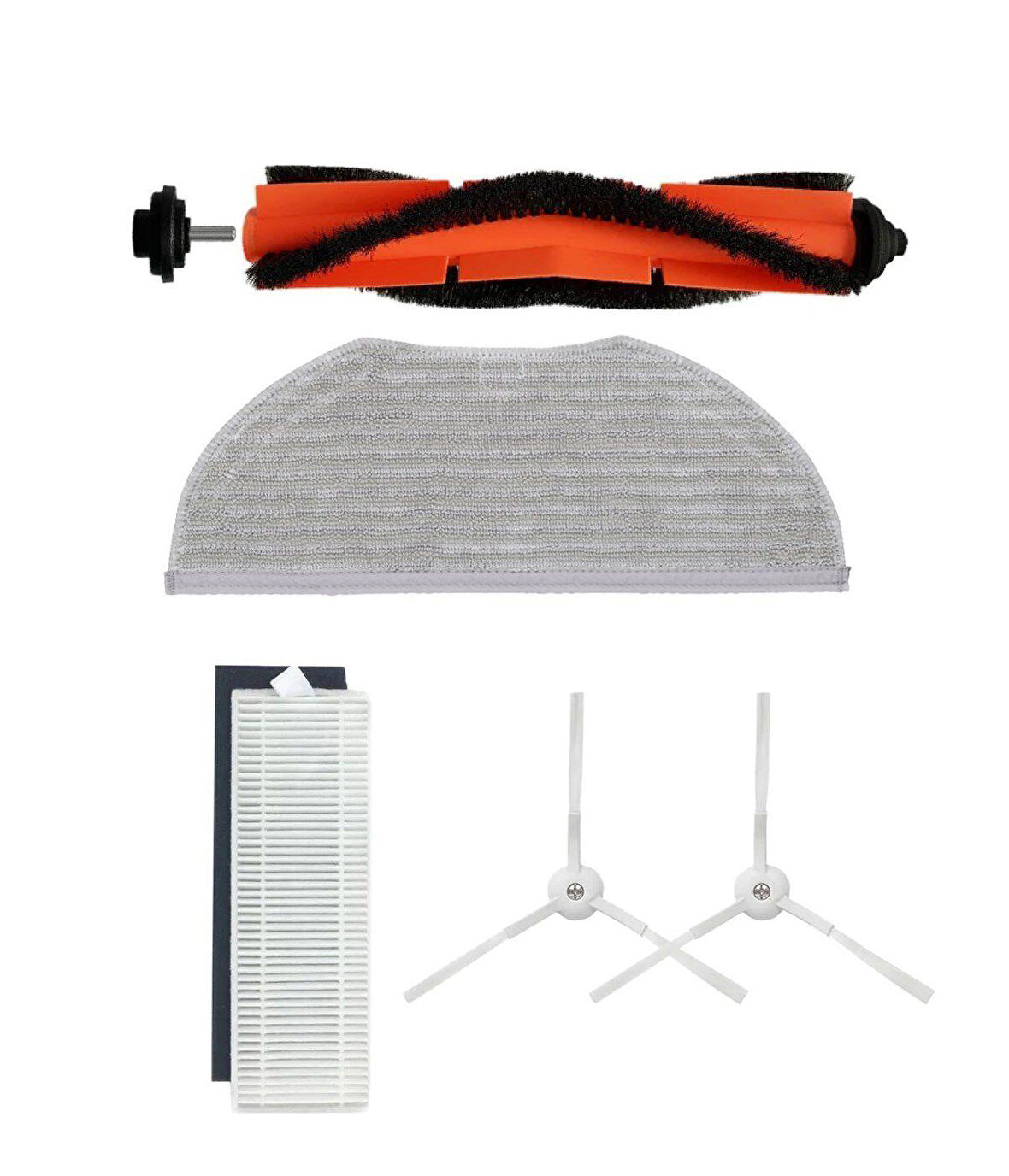 Xiaomi Essential MJSTG1 Uyumlu Yedek Fırça Filtre Mop Seti-5 Parça