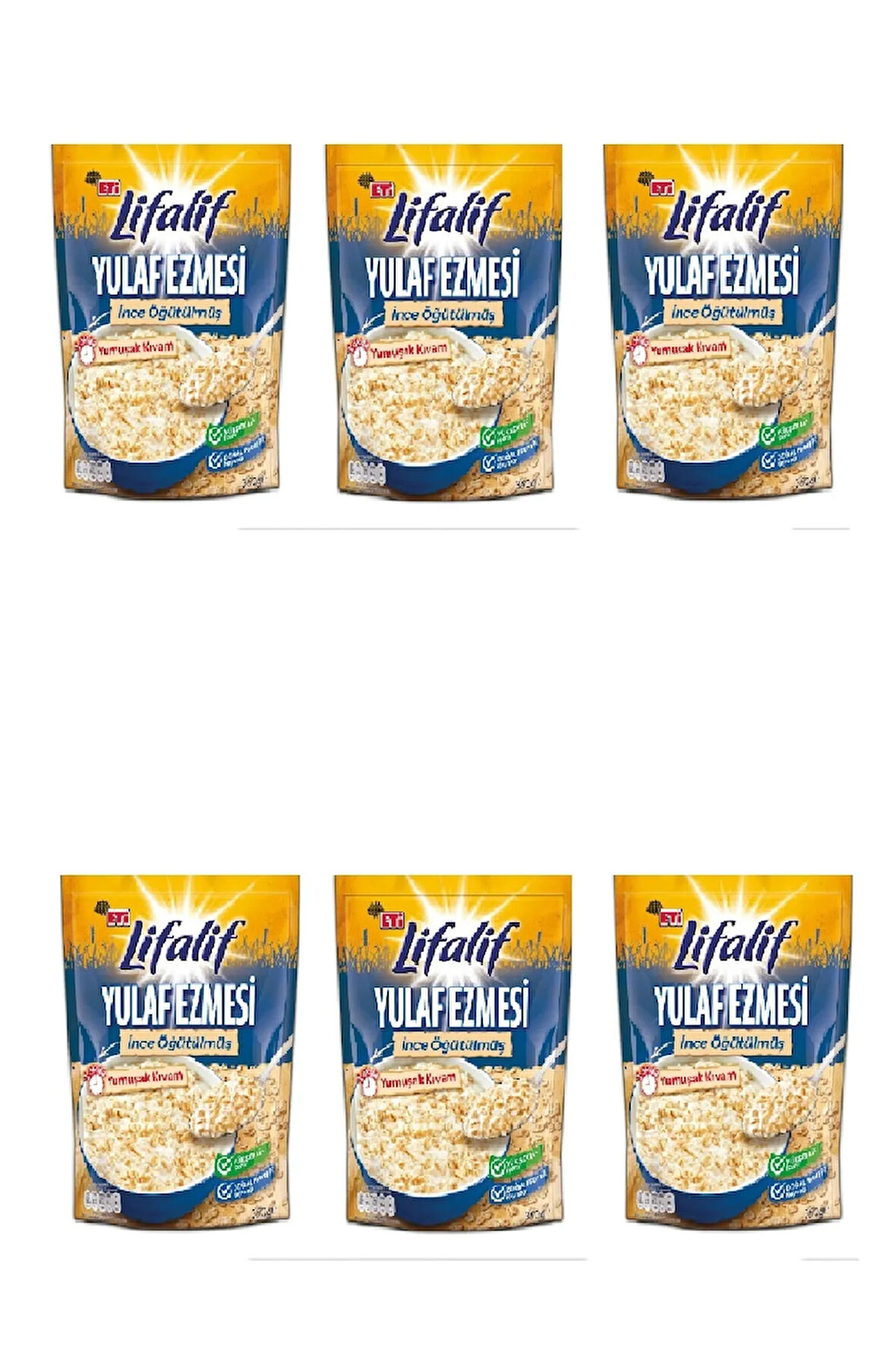 Lifalif Ince Öğütülmüş Yulaf Ezmesi 350 G X 6 Adet