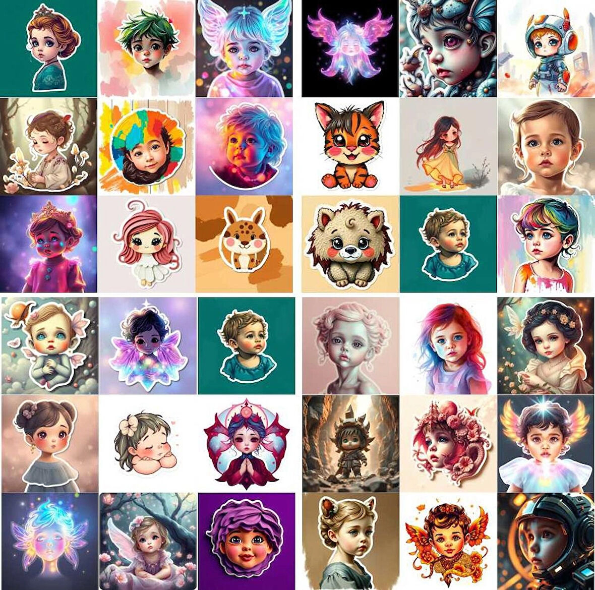 36 Adet Kız Çocuk Sticker Etiket Yapıştırma Defter Masa Dolap 