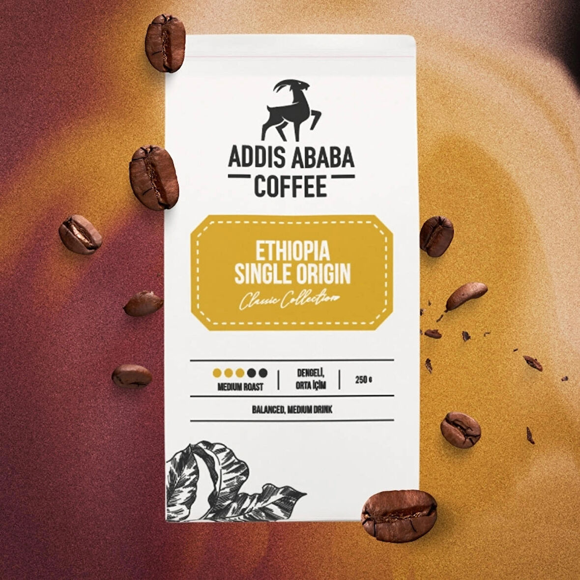 Etiyopya Single Origin 250 Gr. Çekirdek Kahve