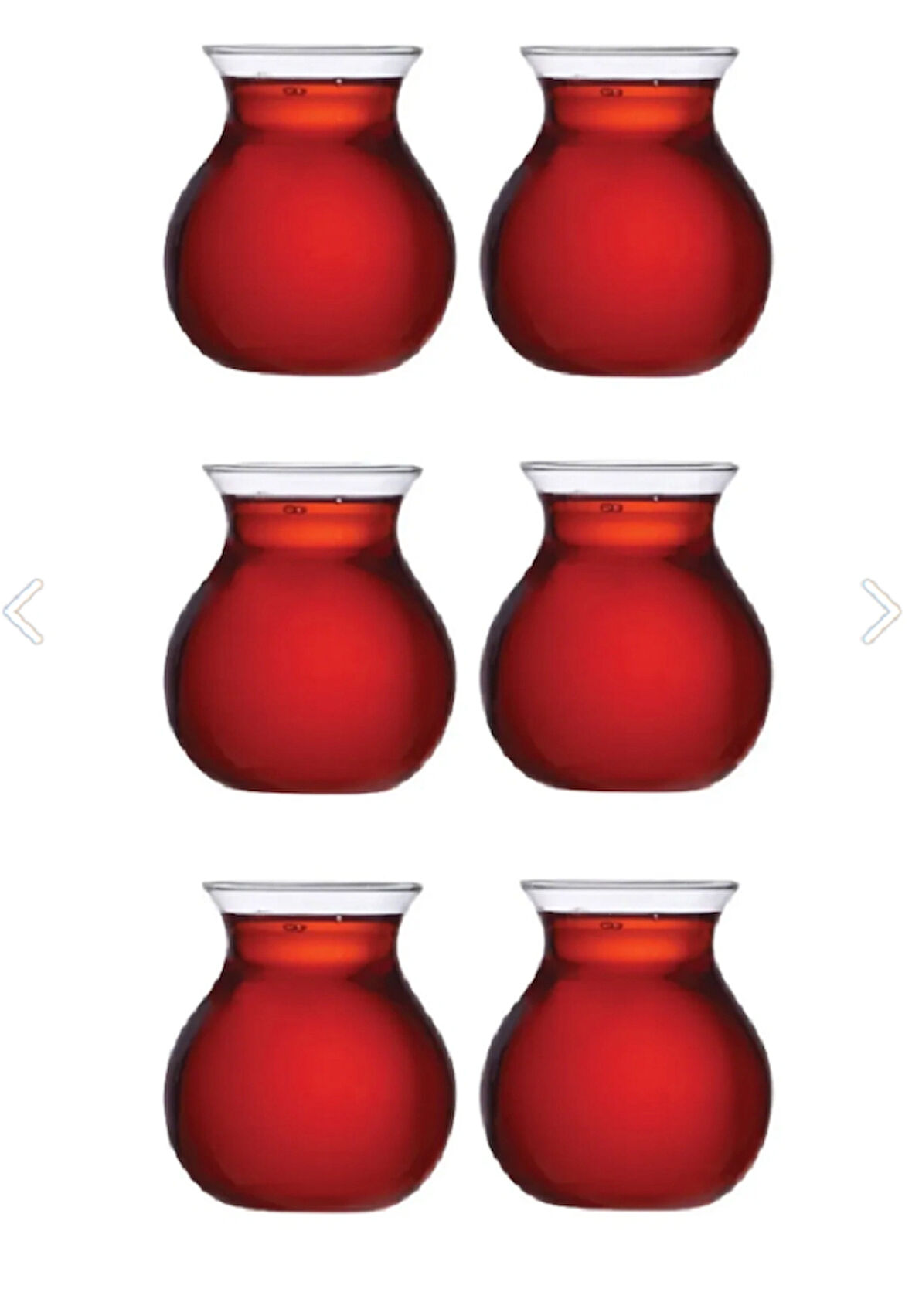 6'lı Borosilikat 200 ml Çay Bardağı İnce Çay Bardağı