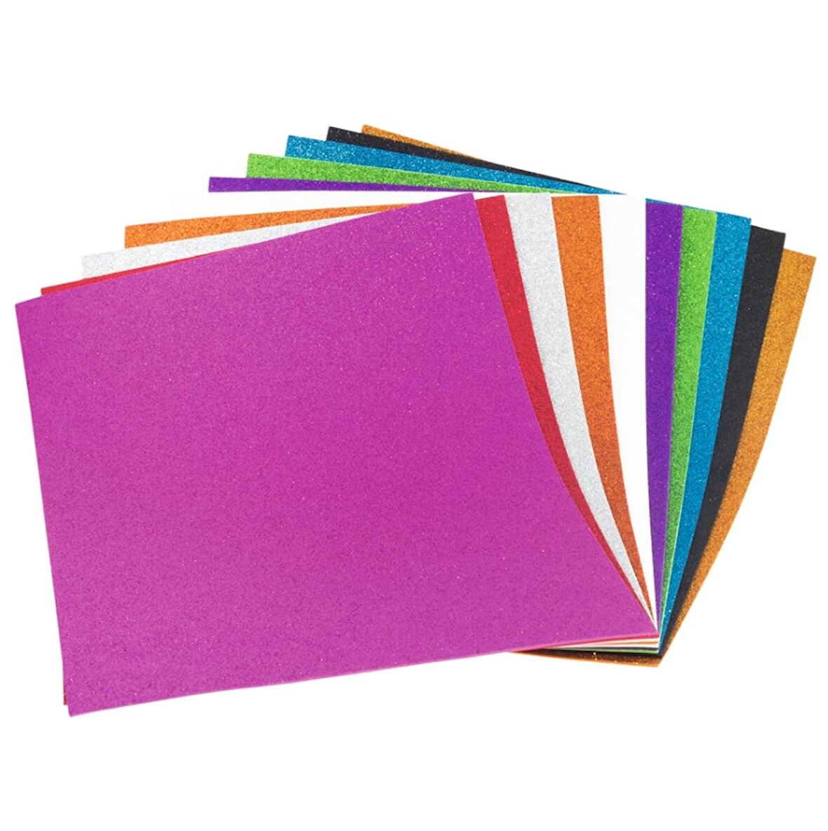 Bigpoint Simli Renkli Karışık Kağıt 35x50cm 10 Adet Eva