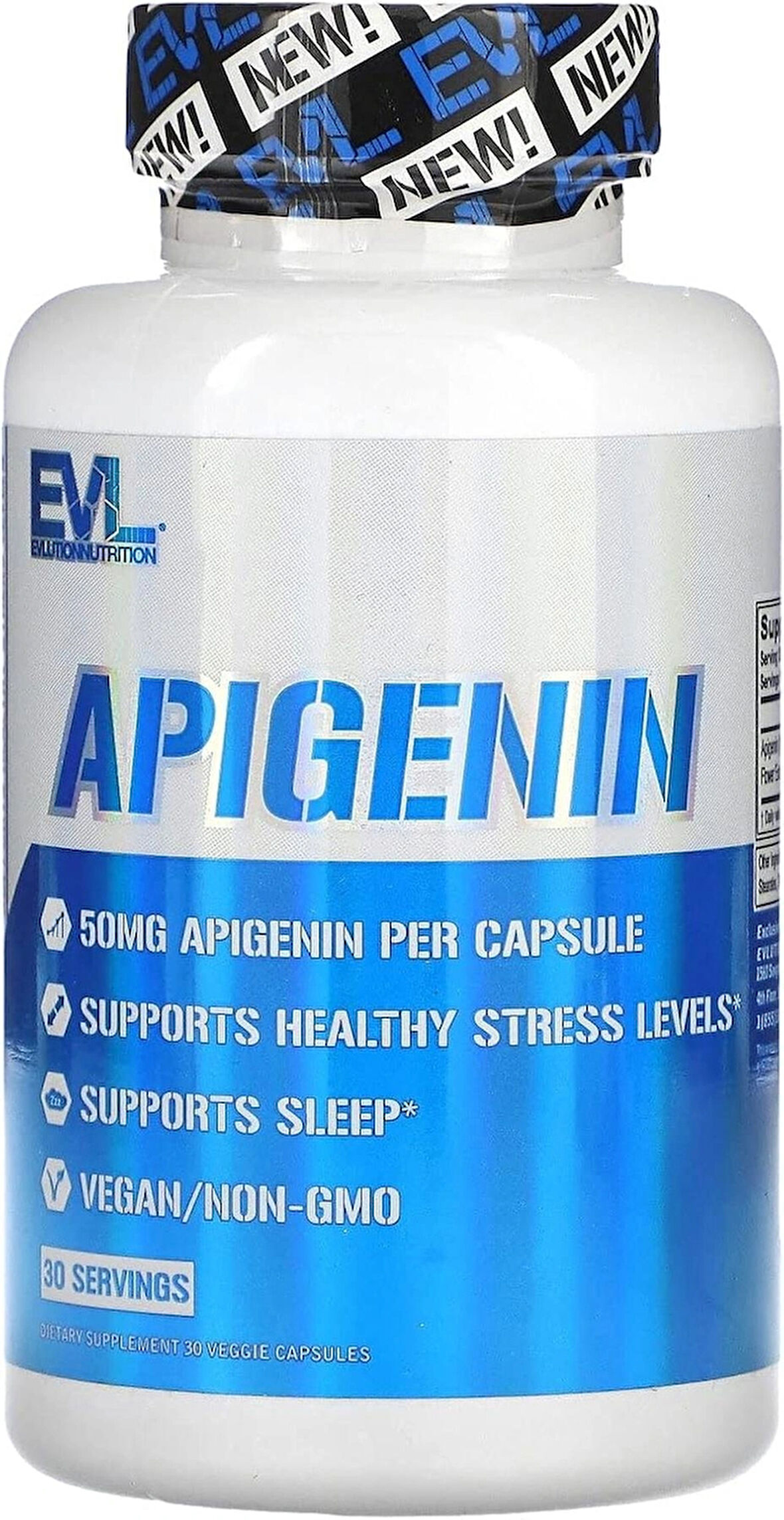 EVLution Nutrition Apigenin Papatya Çiçeği Ekstresinden Healthy Stress Levels Prostate 50 mg 30 Veggie Caps