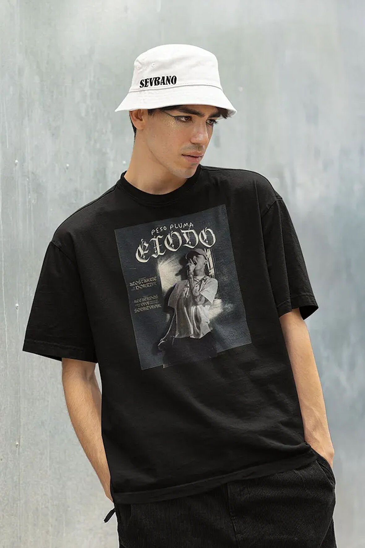 Peso Pluma Exodo Baskılı Unisex Oversize Rapper Tişört