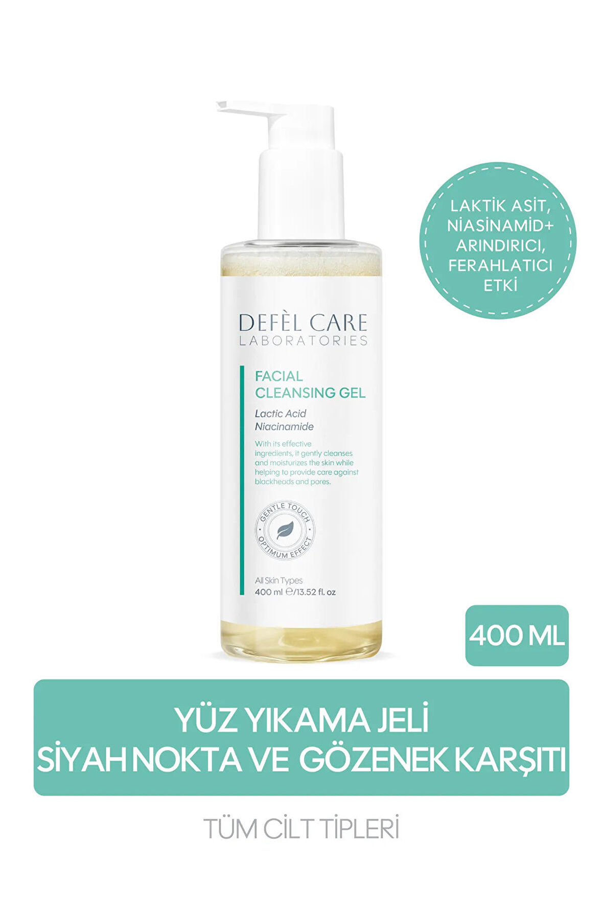 Yüz Temizleme Jeli Siyah Nokta ve Gözenek Karşıtı Arındırıcı & Ferahlatıcı Jel (400 ml)