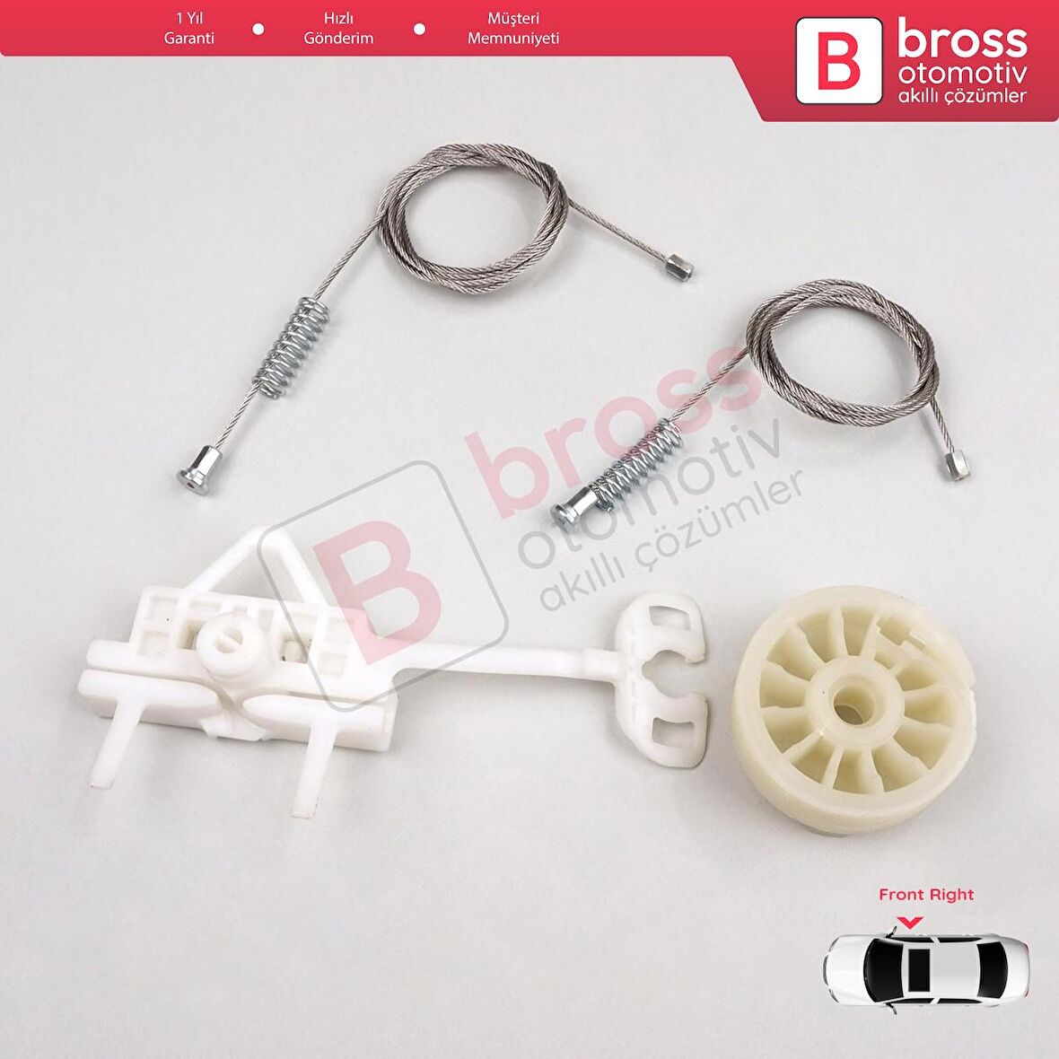 Fiat Punto Grande Evo 3 199 2005-2024 3/5-Kapı 51723315 İçin Elektrikli Ön Sağ Cam Kriko Tamir Seti