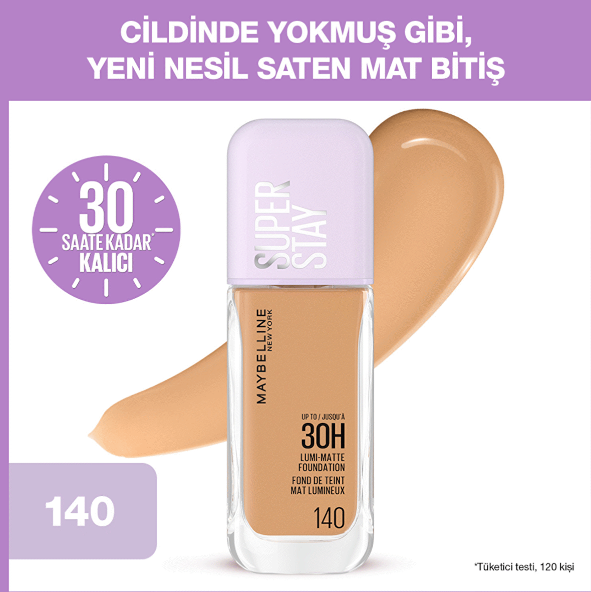 Maybelline New York Super Stay Lumi Matte Fondöten - 140