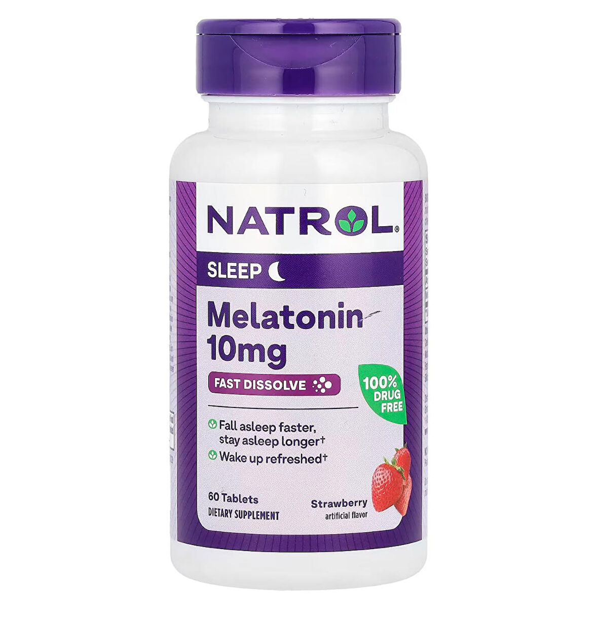 Natrol Mela-tonin 10mg 60tablets Maximum Strength Fast Dissolve