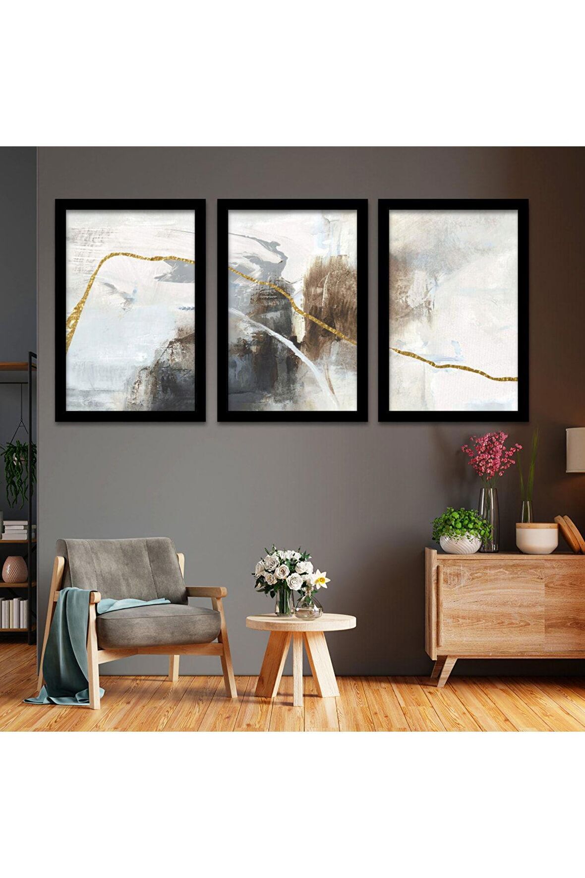Dolunay Manzara 100 X 50 Cm Saatli Kanvas Tablo