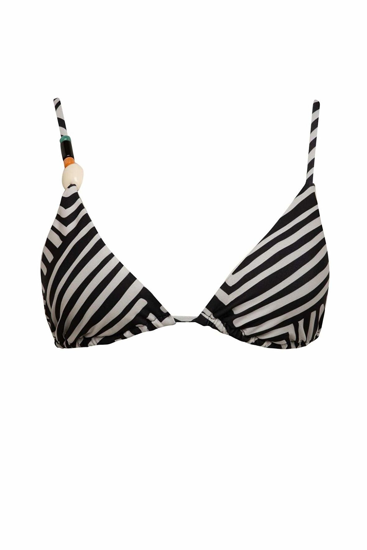 DeFacto Regular Fit Çizgili Üçgen Bikini Üstü-Fall in Love C3198AX24SMBK81