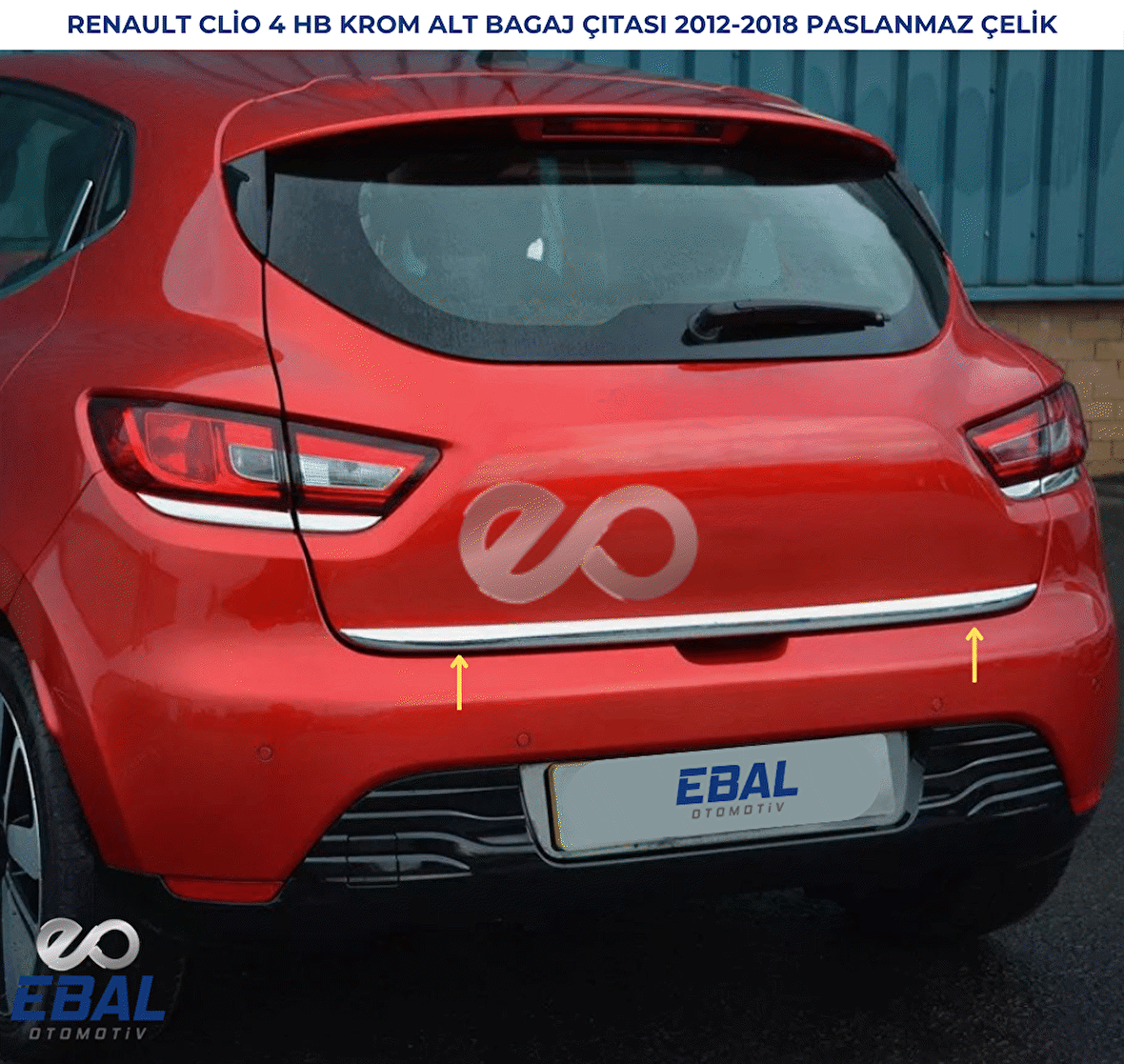 Renault Clio 4 Hb Krom Bagaj Alt Çıtası 2012-2018 P. Çelik