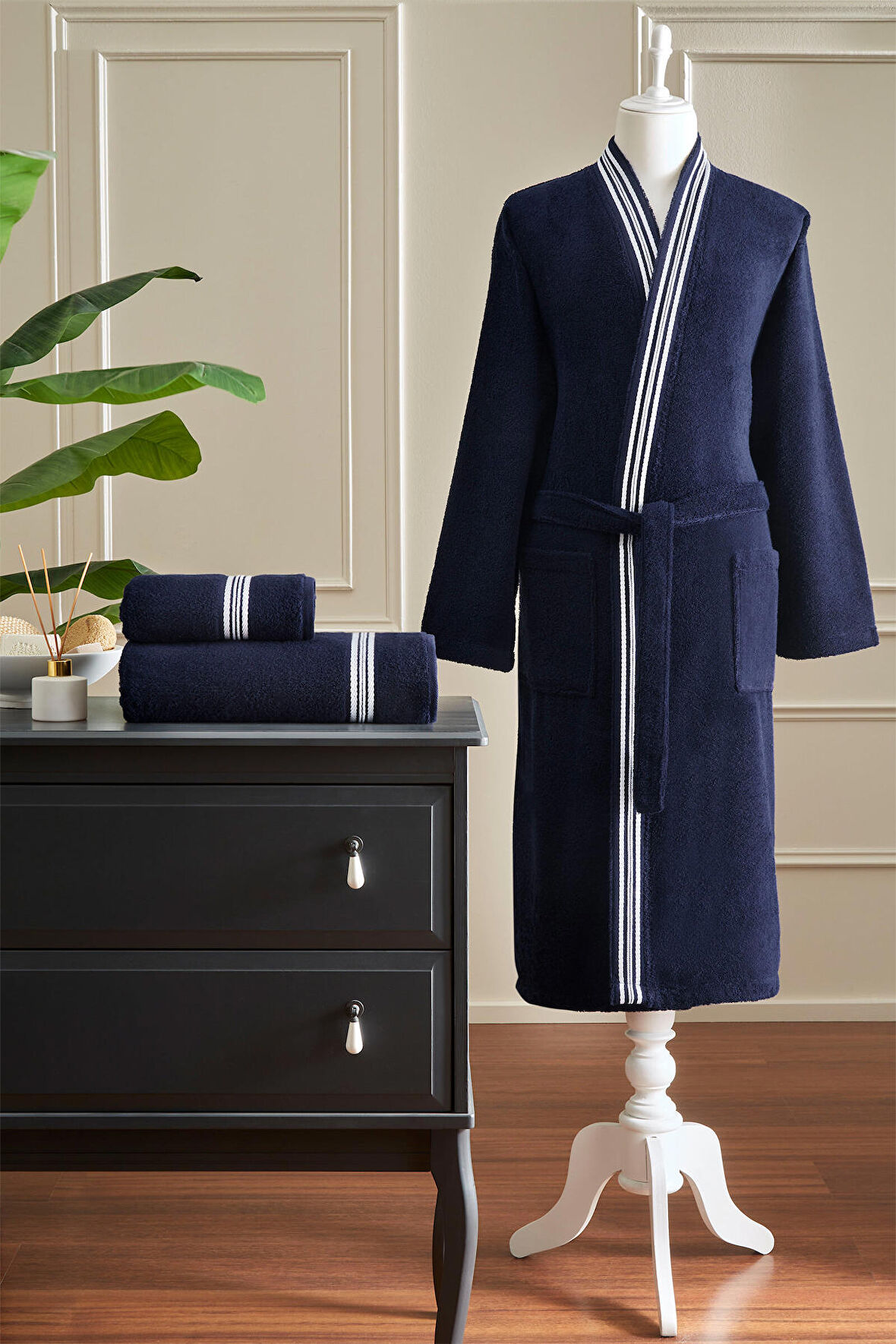 Özdilek Wonder Maskülen Kimono Bornoz  XL - Lacivert