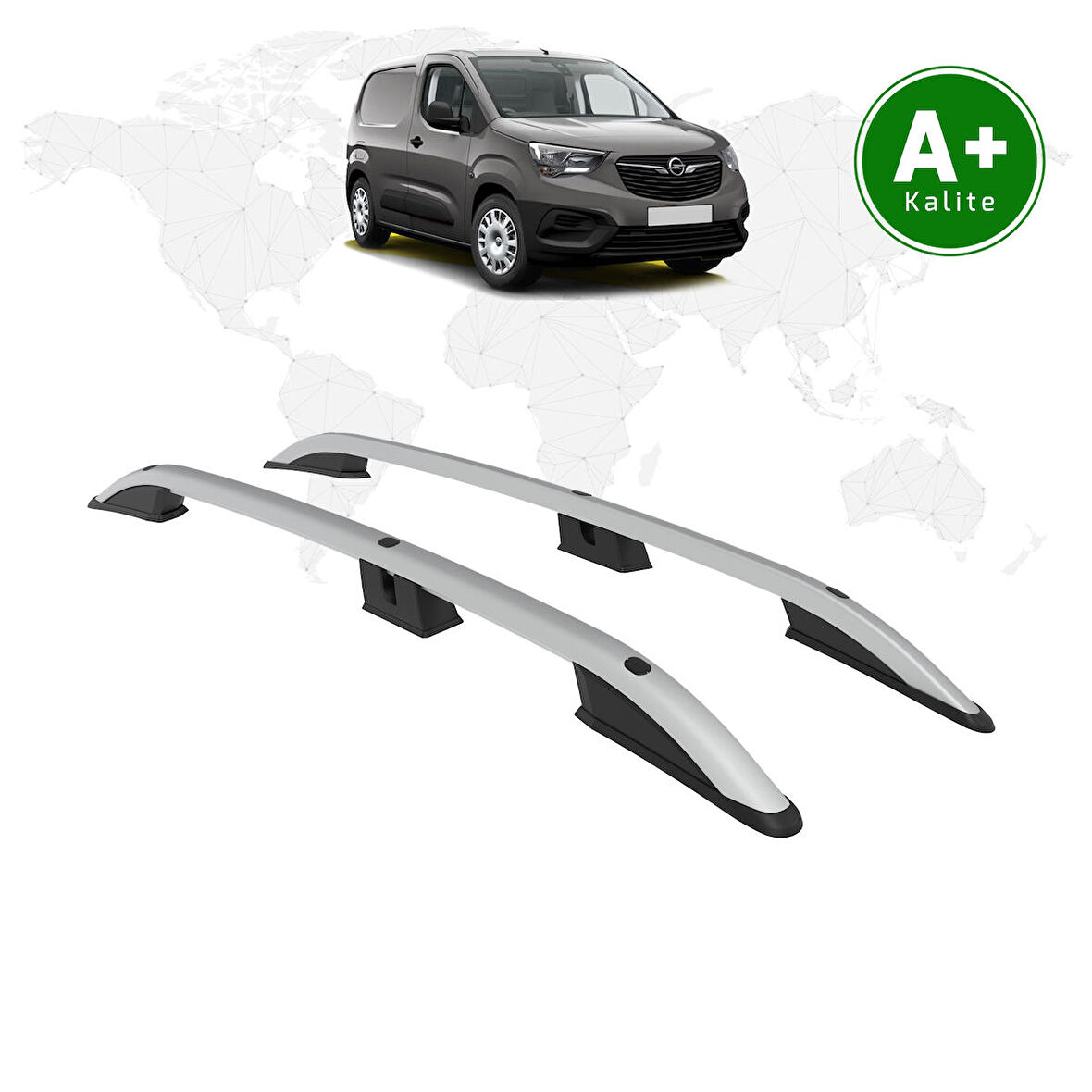 Opel Combo Panelvan Tavan Çıtası Uzun Şase 2019 Model Ve Sonrası Gri