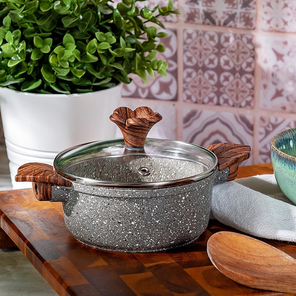 Karaca Dark Silver Biogranit Mini Tencere 12 Cm