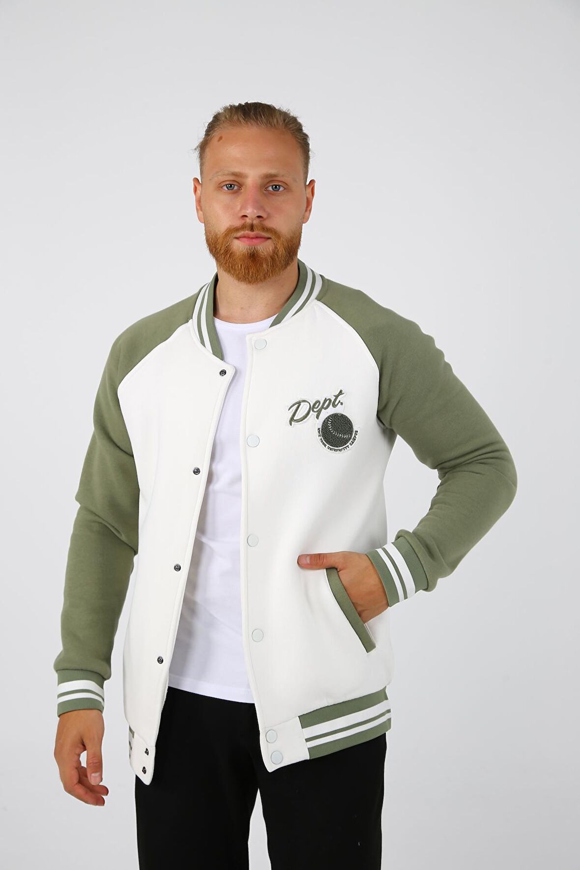 BRG Haki Mevsimlik Erkek Kolej Regular Fit Ceket