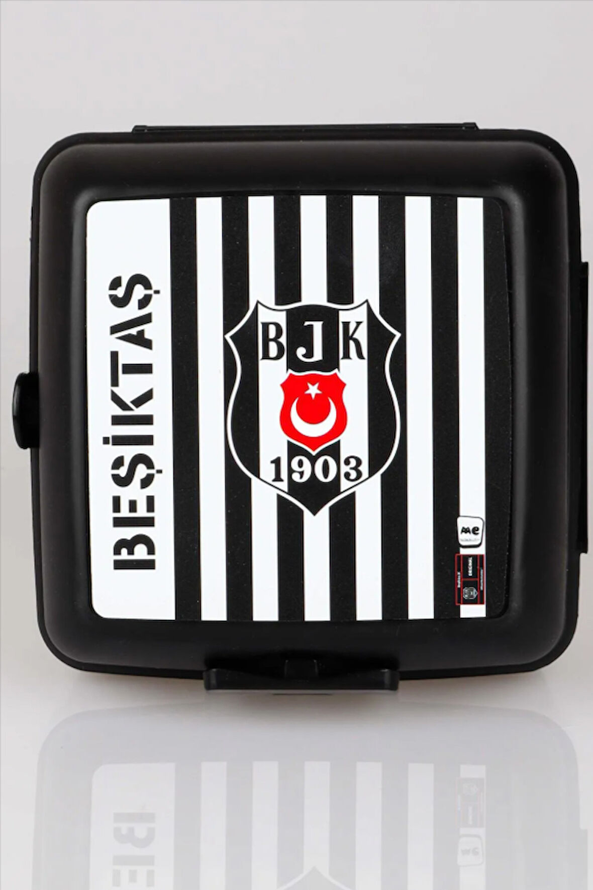 Beşiktaş Lisanslı Plastik Beslenme Kabı/Kutusu (Çizgili)