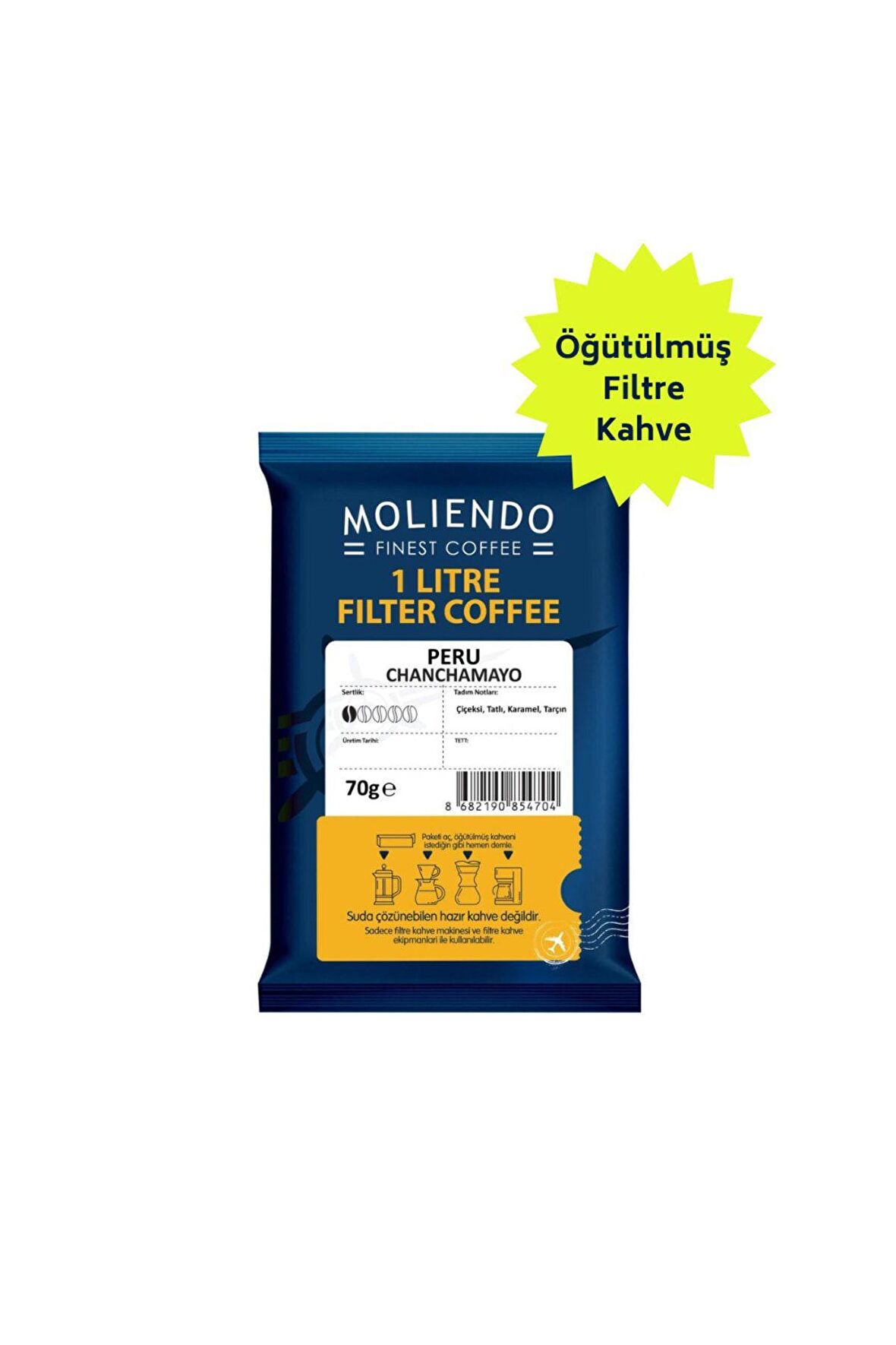 Moliendo 1 Litre Peru Chanchamayo Filtre Kahve 70 G.