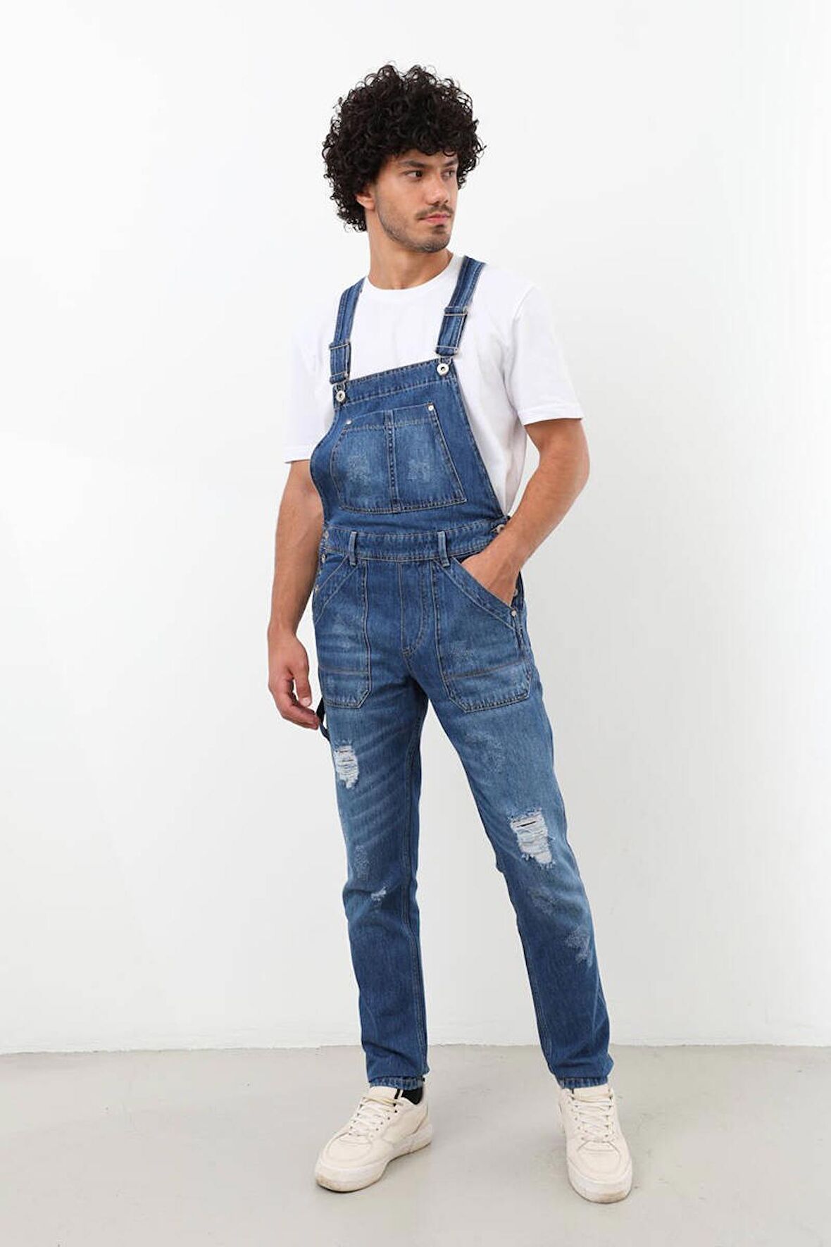 Erkek Jean Tulum Pantolon Koyu Mavi