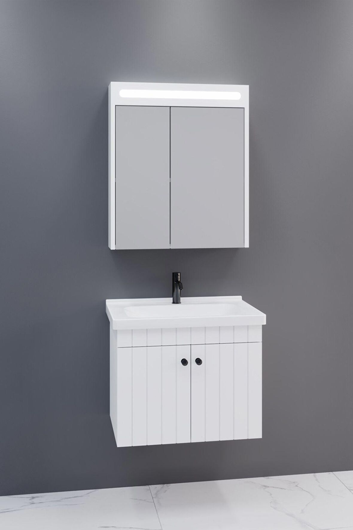 
Avien 65 Cm Banyo Dolabı Npl Led Aynalı - Boy Dolap Hariç