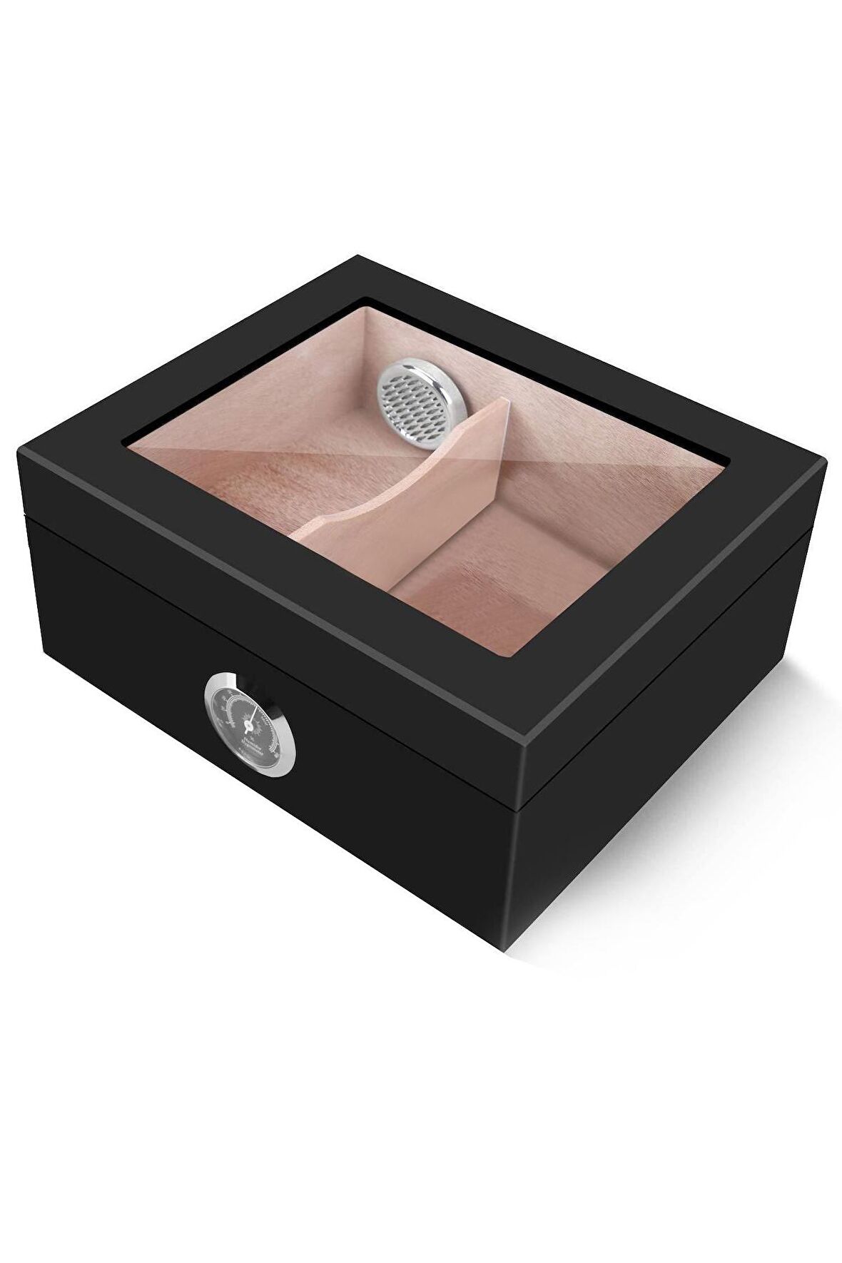 Falconetti Siyah Camlı Humidor Puro Kutusu rc44