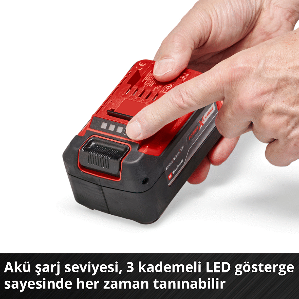 Original Einhell 5.2 Ah Plus Akü Power X-Change (Li-Ion Akü, 18 V, 5.2 Ah, Tüm Power X-Change cihazları ile uyumlu) - 4511437