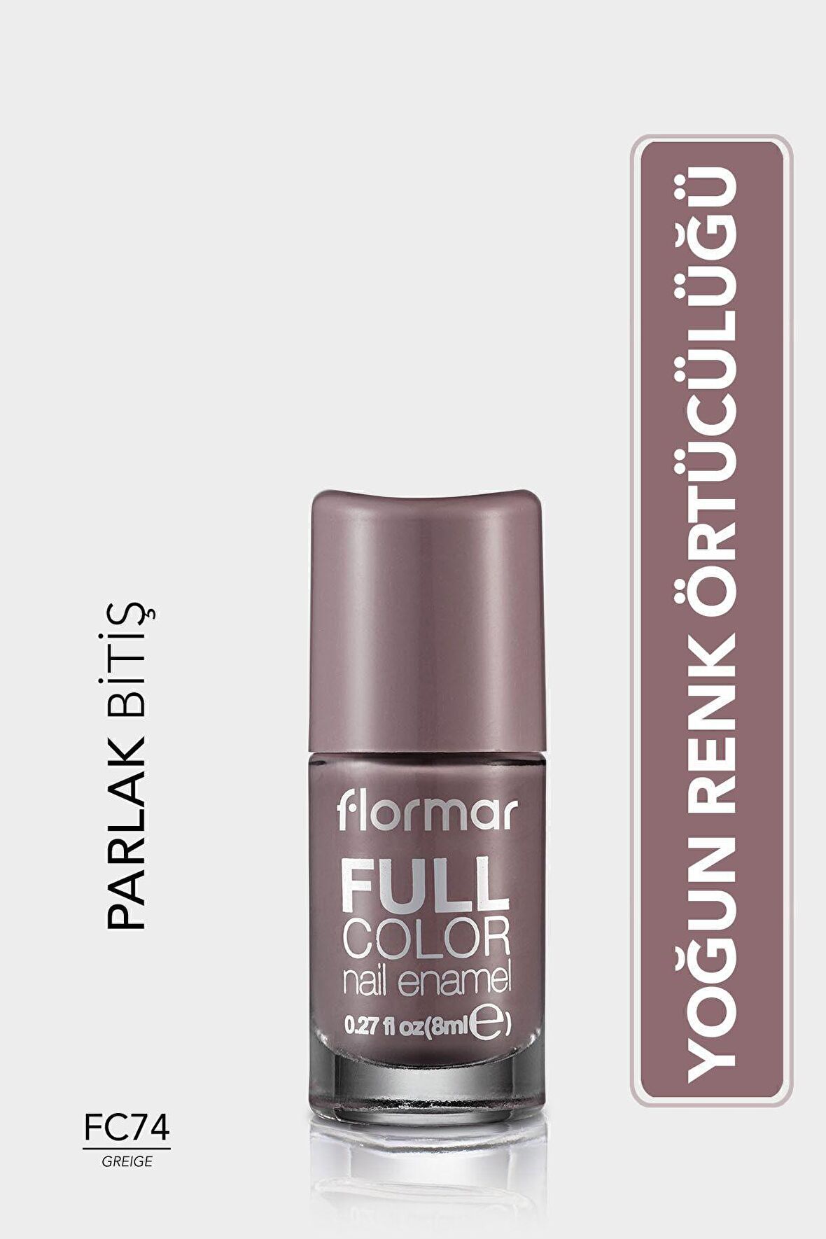 Flormar Yoğun Pigmentli Parlak Oje- Full Color Nail Enamel- Fc74 Greıge -8690604612727