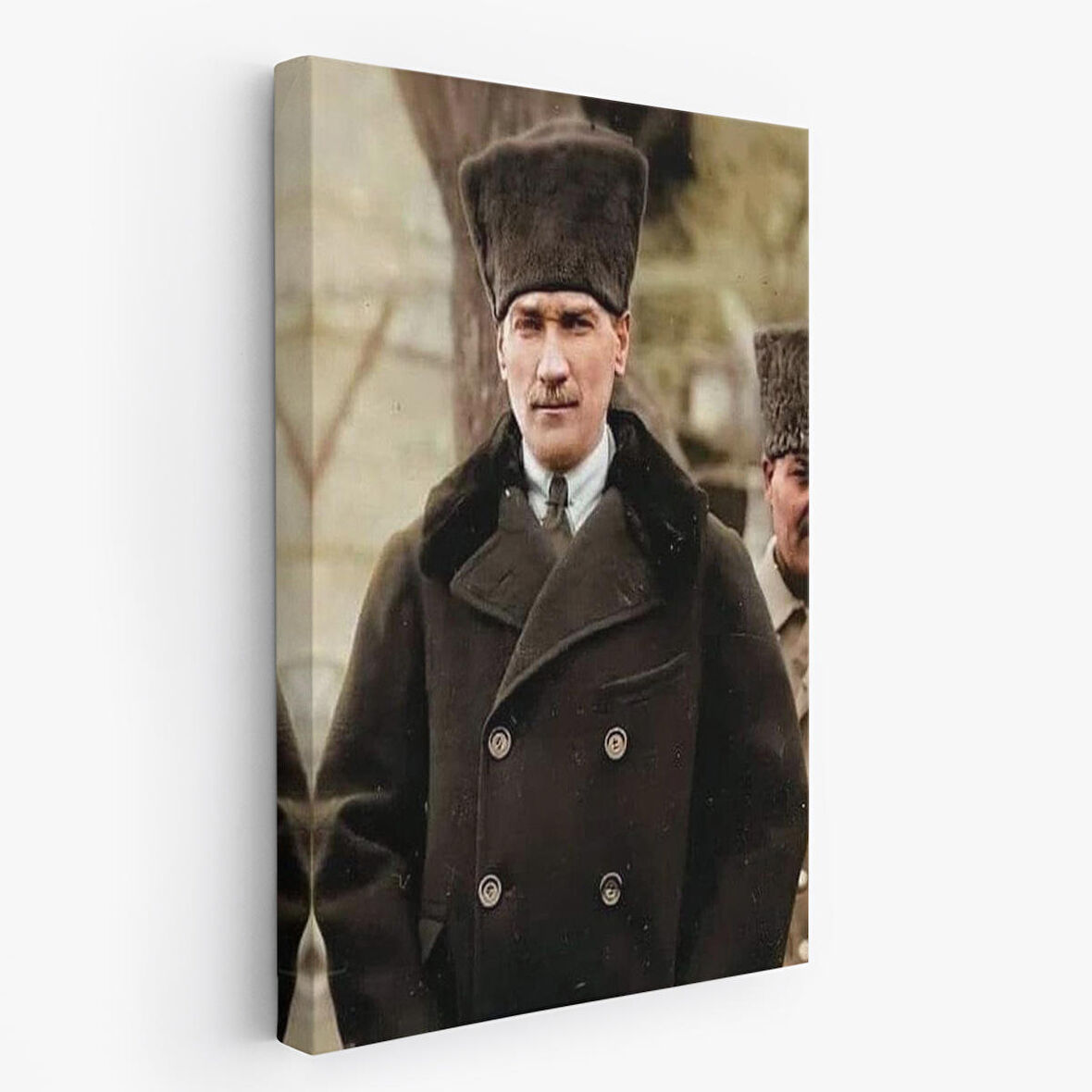 Atatürk Portre Tablosu Mustafa Kemal Atatürk Dikdörtgen Dekoratif Kanvas Tablo-FA-125