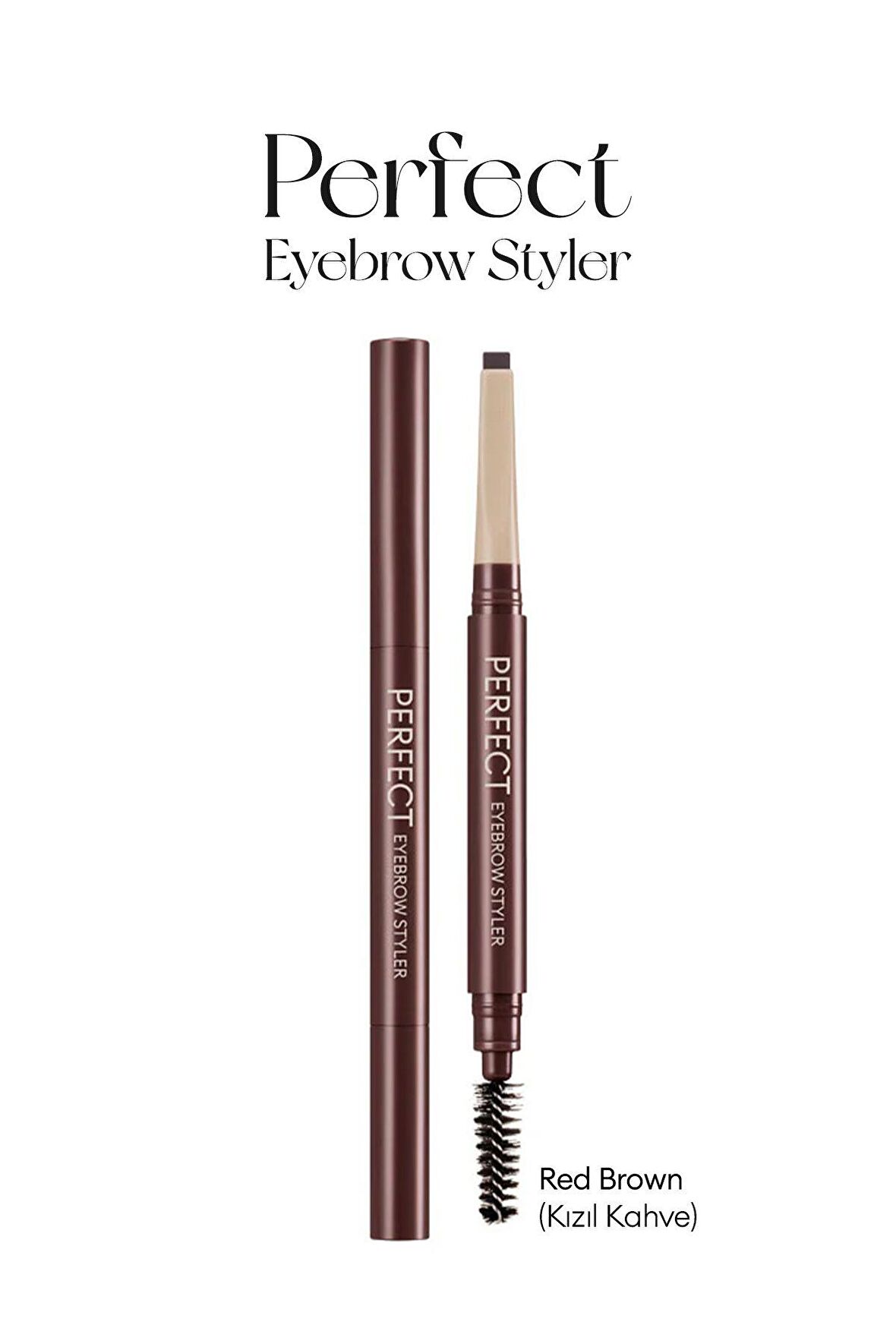 Uzun Süre Kalıcı Asansörlü Kaş Kalemi  Perfect Eyebrow Styler (Red Brown)