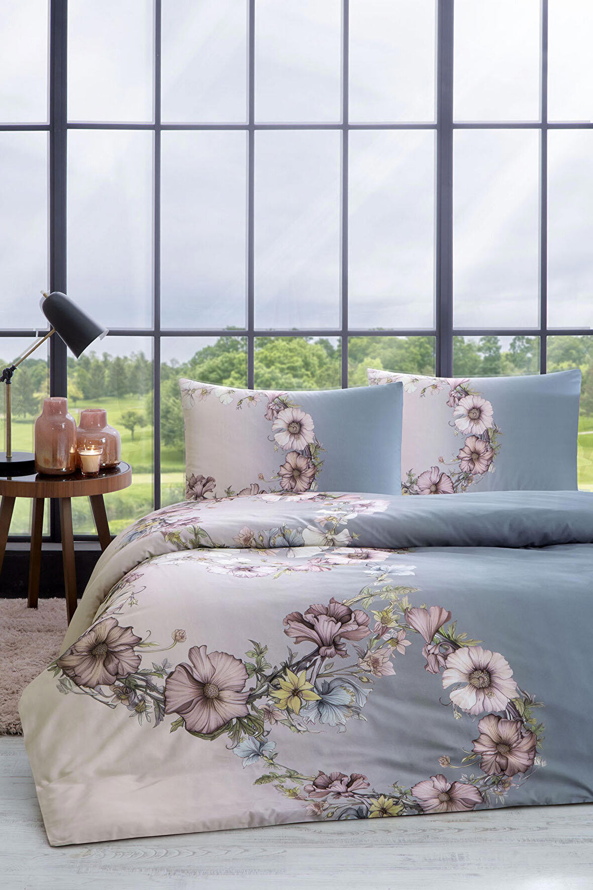 Özdilek Hibiscus Tek Kişilik Soft Life Saten Nevresim Takımı