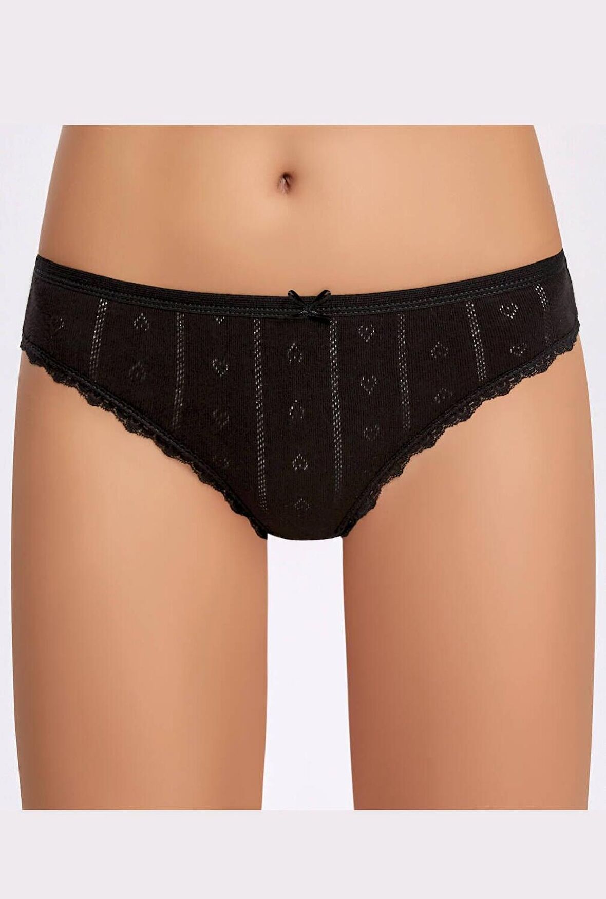 Jakarlı ( Transferli Ribana ) Kadın Bikini Külot   10 Adet