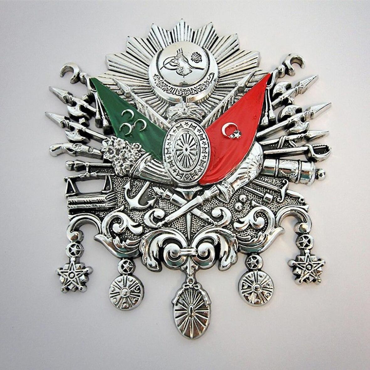 Küçük Boy Osmanlı Tuğrası Plastik Yapışkanlı - Etiketçilere Özel Osmanlı Sancak Yapışma Küçük Boy - 