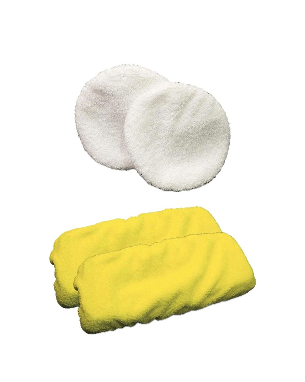 Fakir 2 Adet Beyaz + 2 Adet Sarı Yedek Buharlı Temizleyici Paspas Bezi Fakir Atmos ve Pocket Için Uyumlu