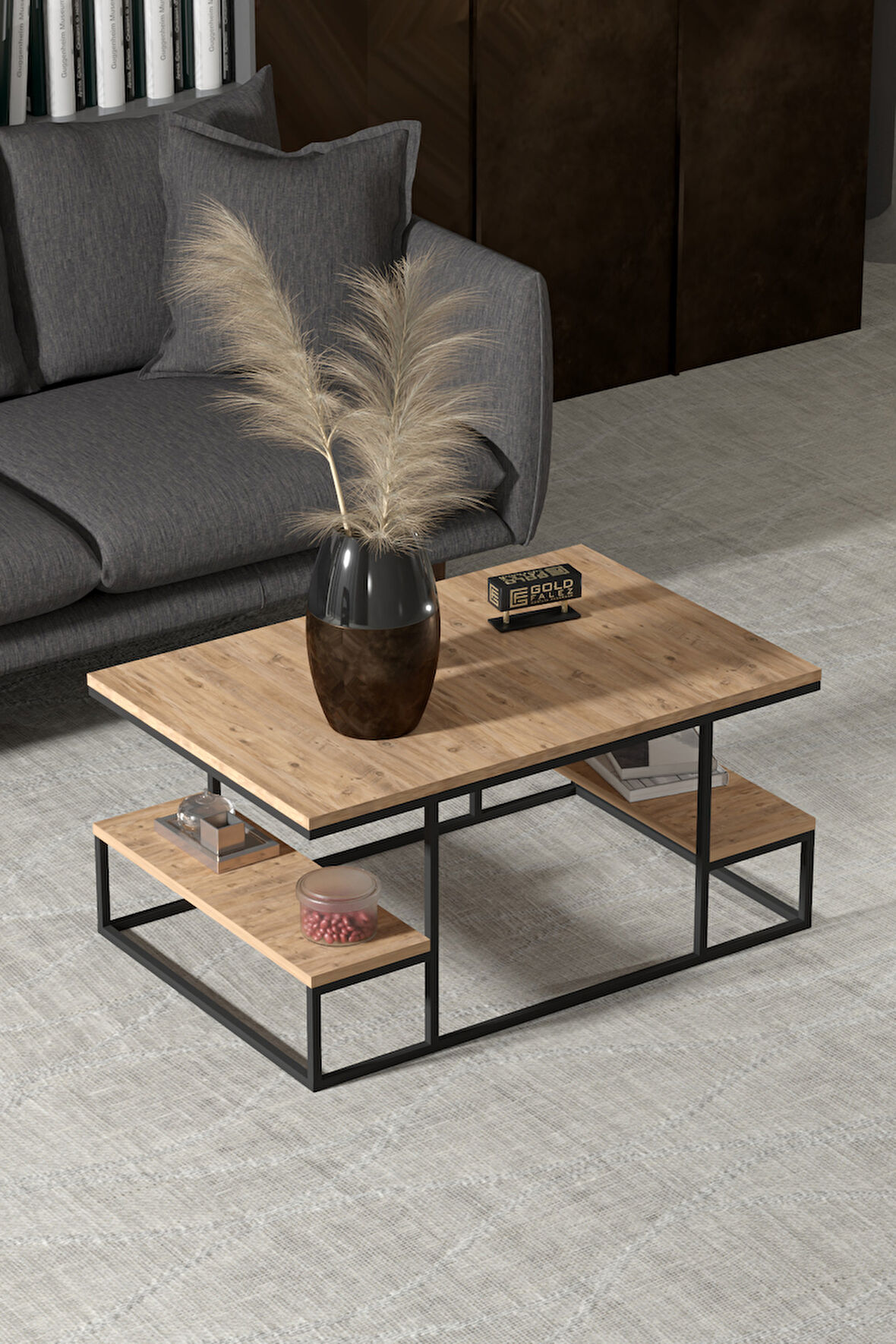 Orta Sehpa Delux Raflı Atlantik Çam