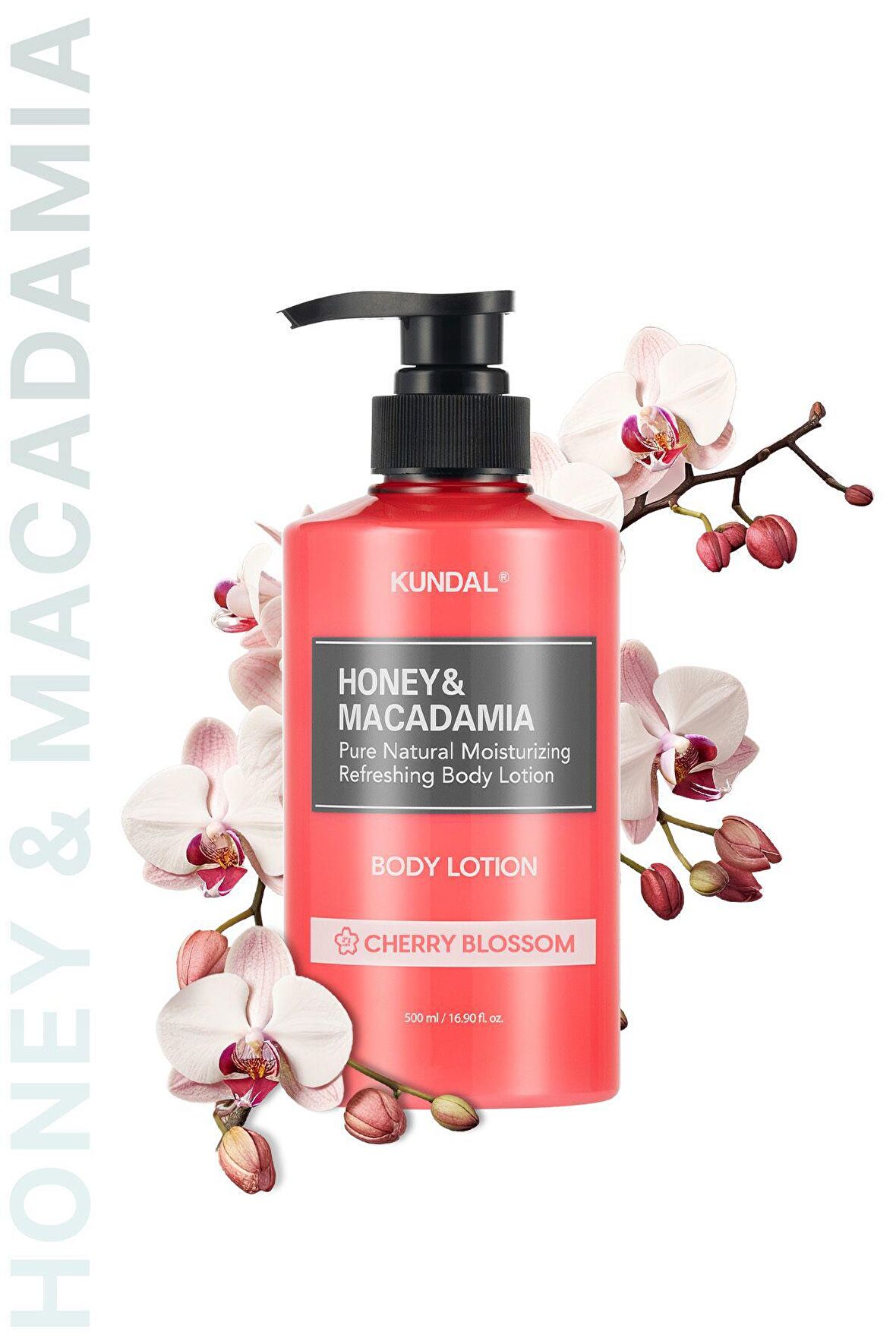 Nemlendirici ve Besleyici Vücut Losyonu KUNDAL Honey & Macadamia Pure Body Lotion (Cherry Blossom)