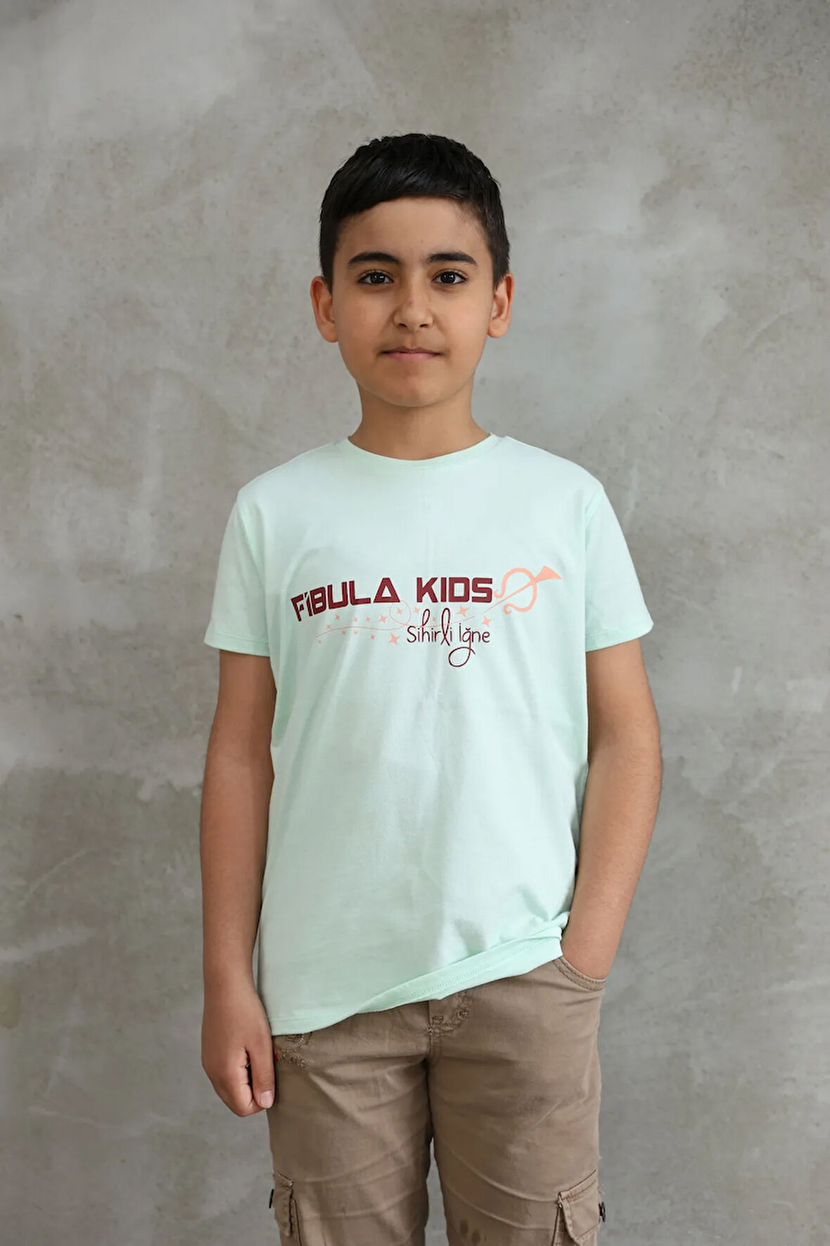 Fibula Moda Sırt Baskılı Çocuk Tişört