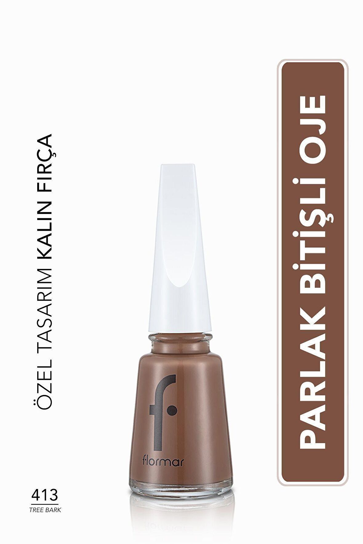 Flormar Nail Enamel Yüksek Pigmentli & Parlak Bitişli Oje Fne-413 Tree Bark