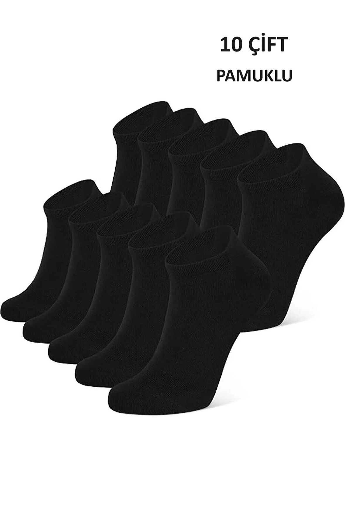 Siyah Kadın Çorap 10 Çift Patik Kısa Bilek Soket Çorap Erkek Çorap Unisex Pamuklu Yazlık