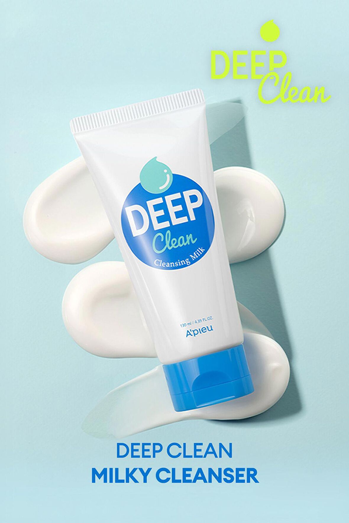 Hassas Ciltler İçin Cilt & Makyaj Temizleme Sütü A'PIEU Deep Clean Cleansing Milk 130ml