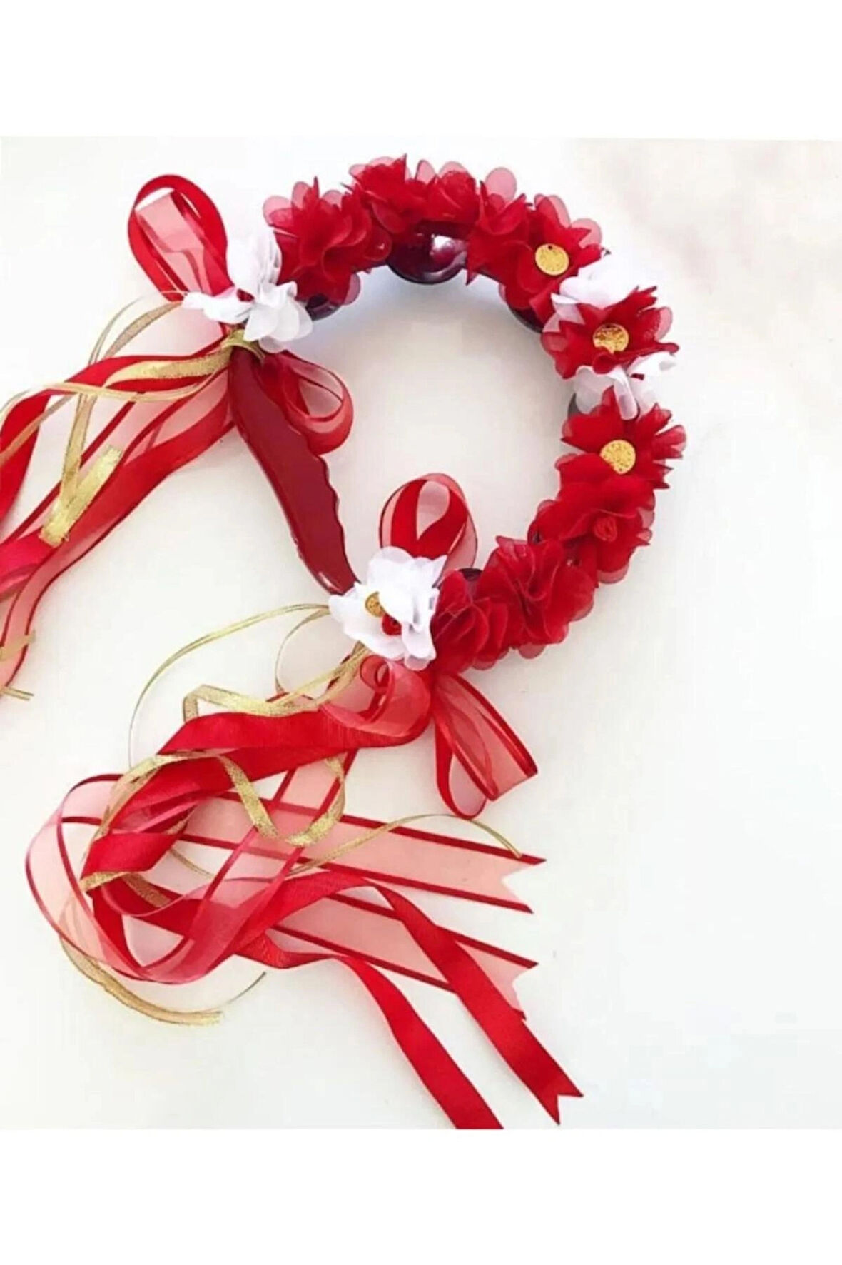  Def Kına Malzemesi Güllü Paralı Kurdaleli Tef Gelin Tefi Kırmızı