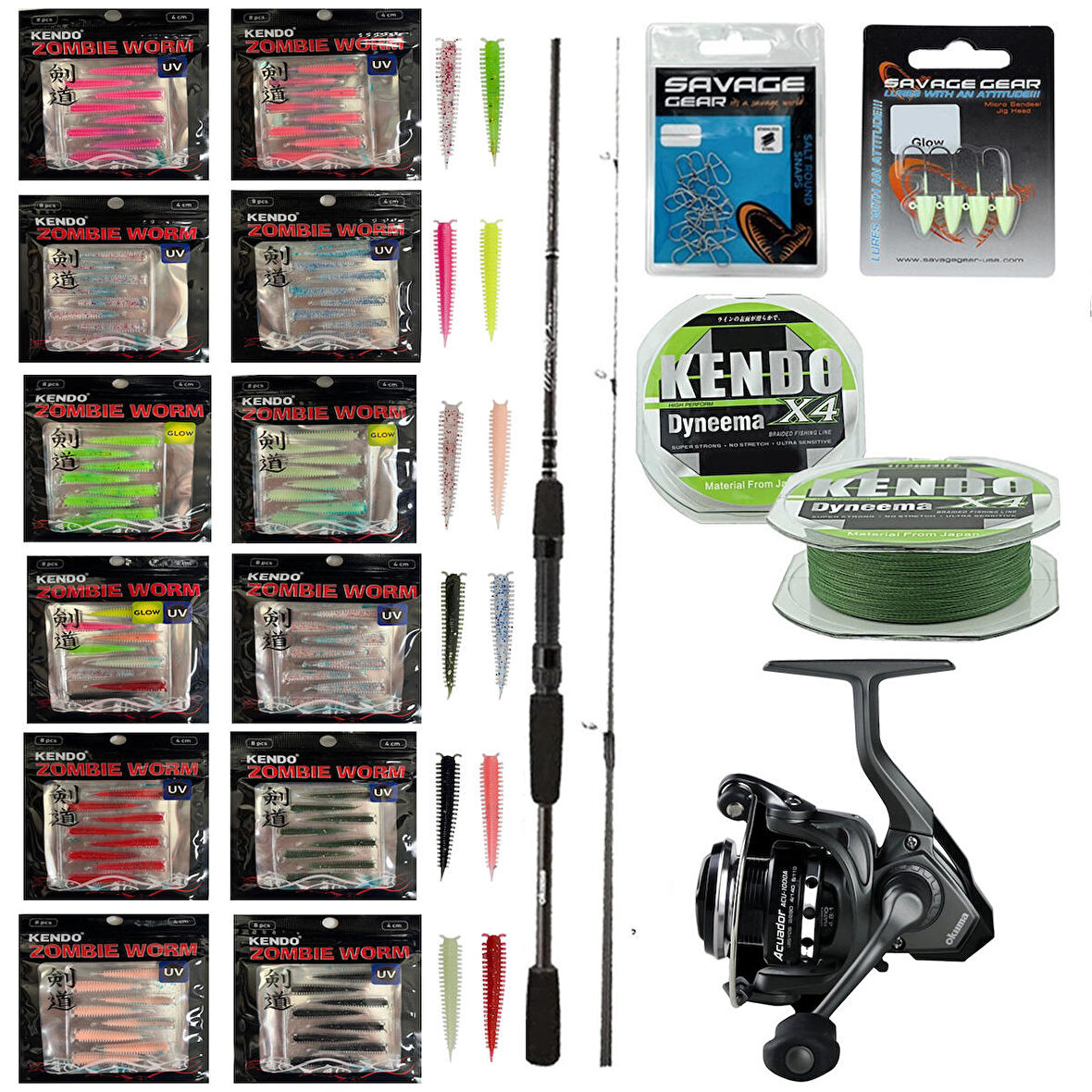 YekOutdoor Okuma LRF Olta Seti Okuma Wave Power 228 cm 2-12 gr Lrf Kamışı&Okuma Acuador ACU-1000A 3+1BB Olta Makinesi
