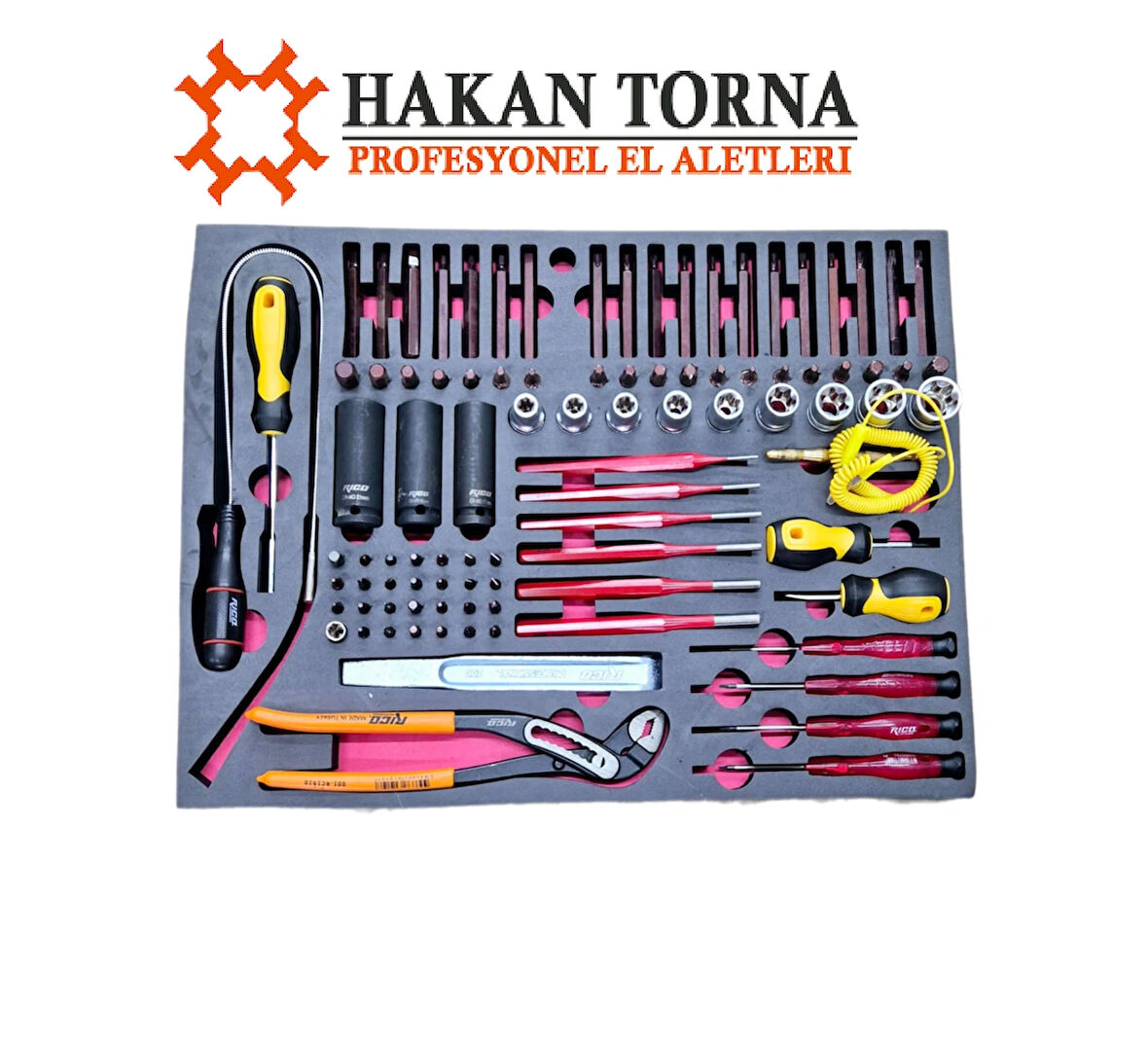 Rico 99 Parça Dolu Takım Arabası içi Bits Torx Uçlar