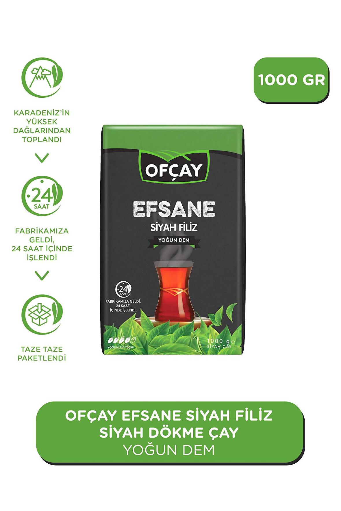 Ofçay Efsane Filiz Dökme Siyah Çay 1000gr